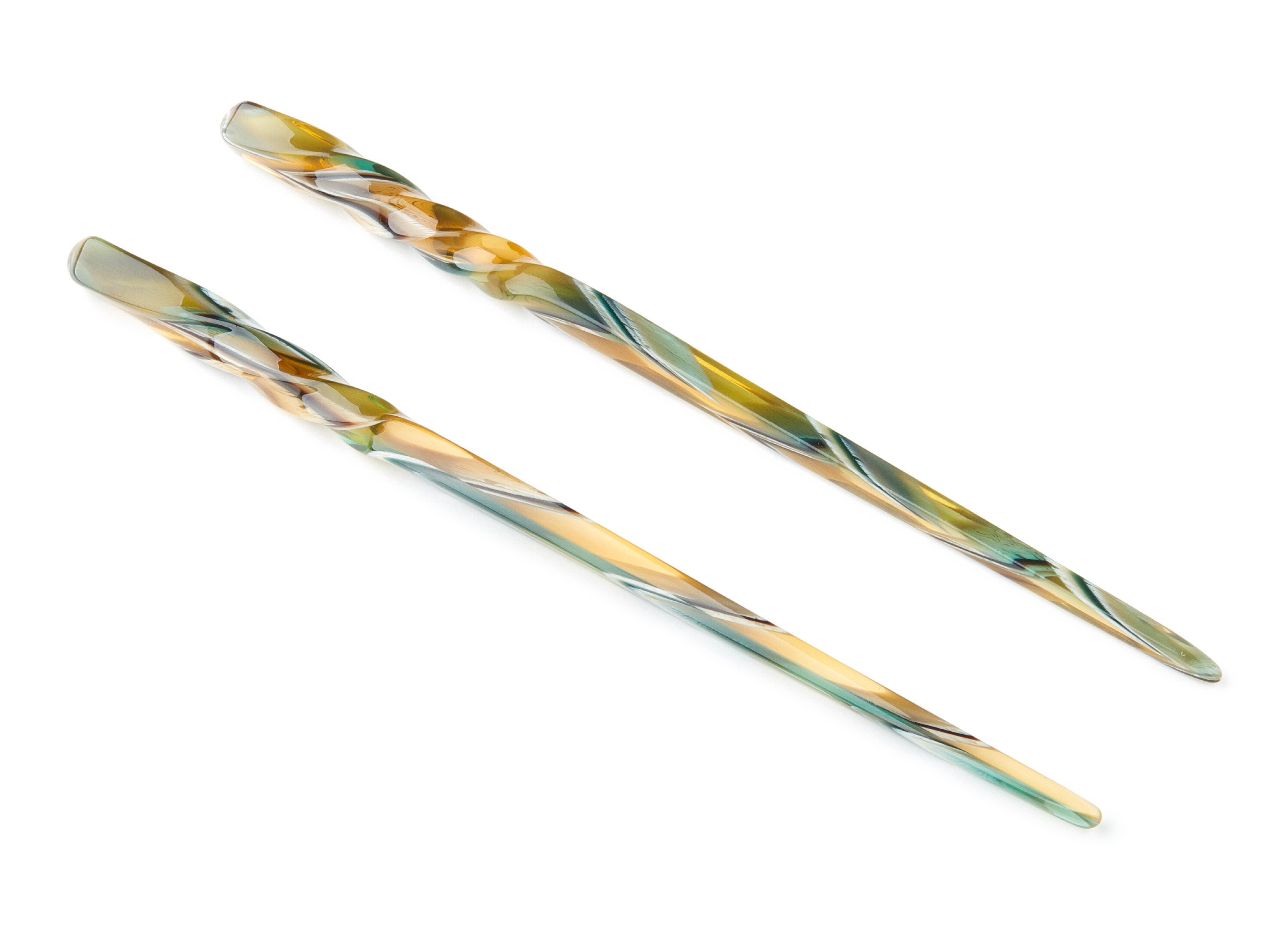 Acrylic Hair Stick Charms - Acrylic Celluloid Acetate - 1 Hole - Stick Shaped Hair Pin - 17.5x7.85mm - AC1402A - DOMEDBAZAAR