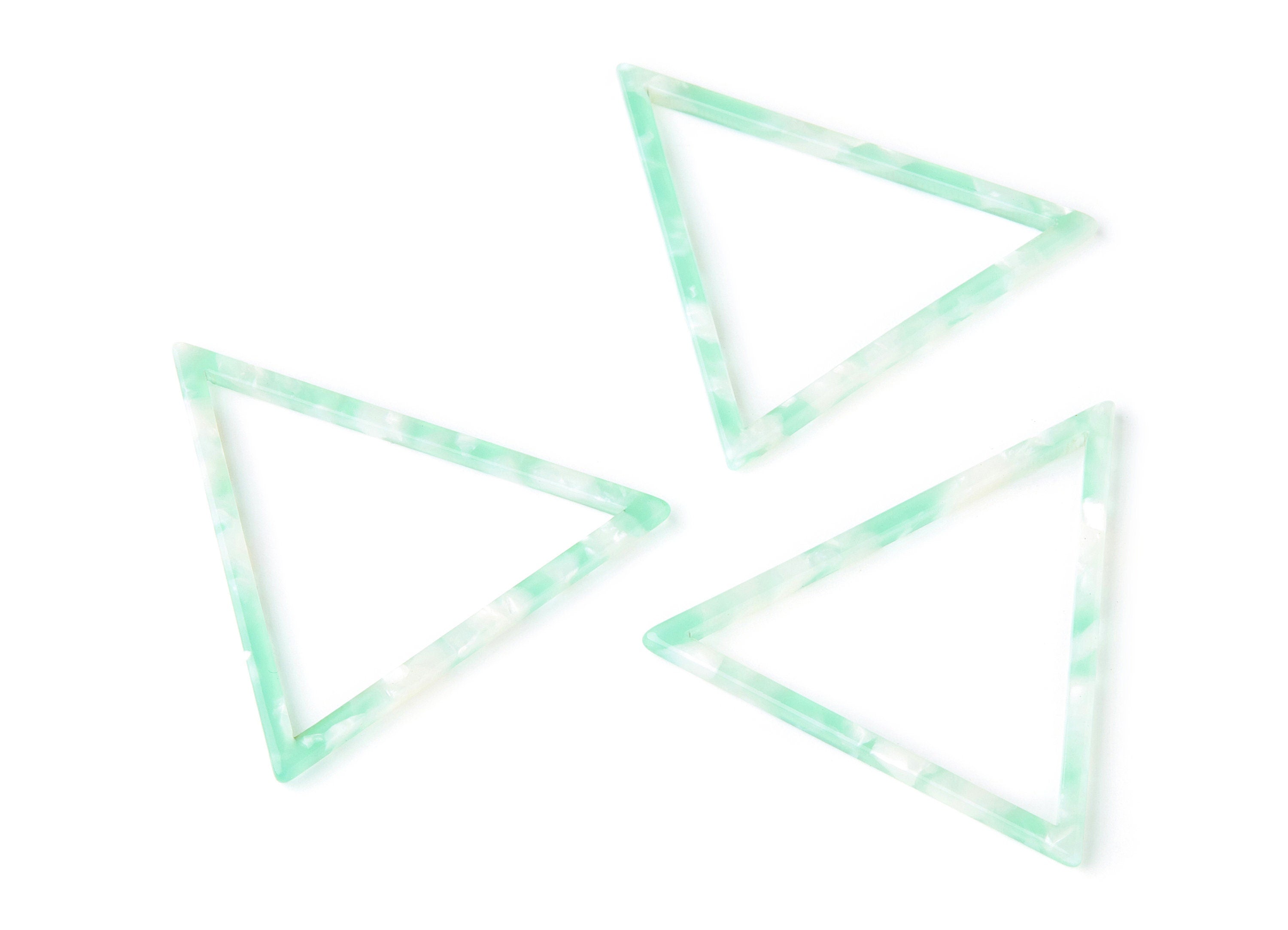 Acetate Triangle Earring Charm - Triangle Pendant - Earring Findings - Jewelry Supplies - Color Code: A35 - 57.7x51.4x2.7mm - AC1374F - DOMEDBAZAAR