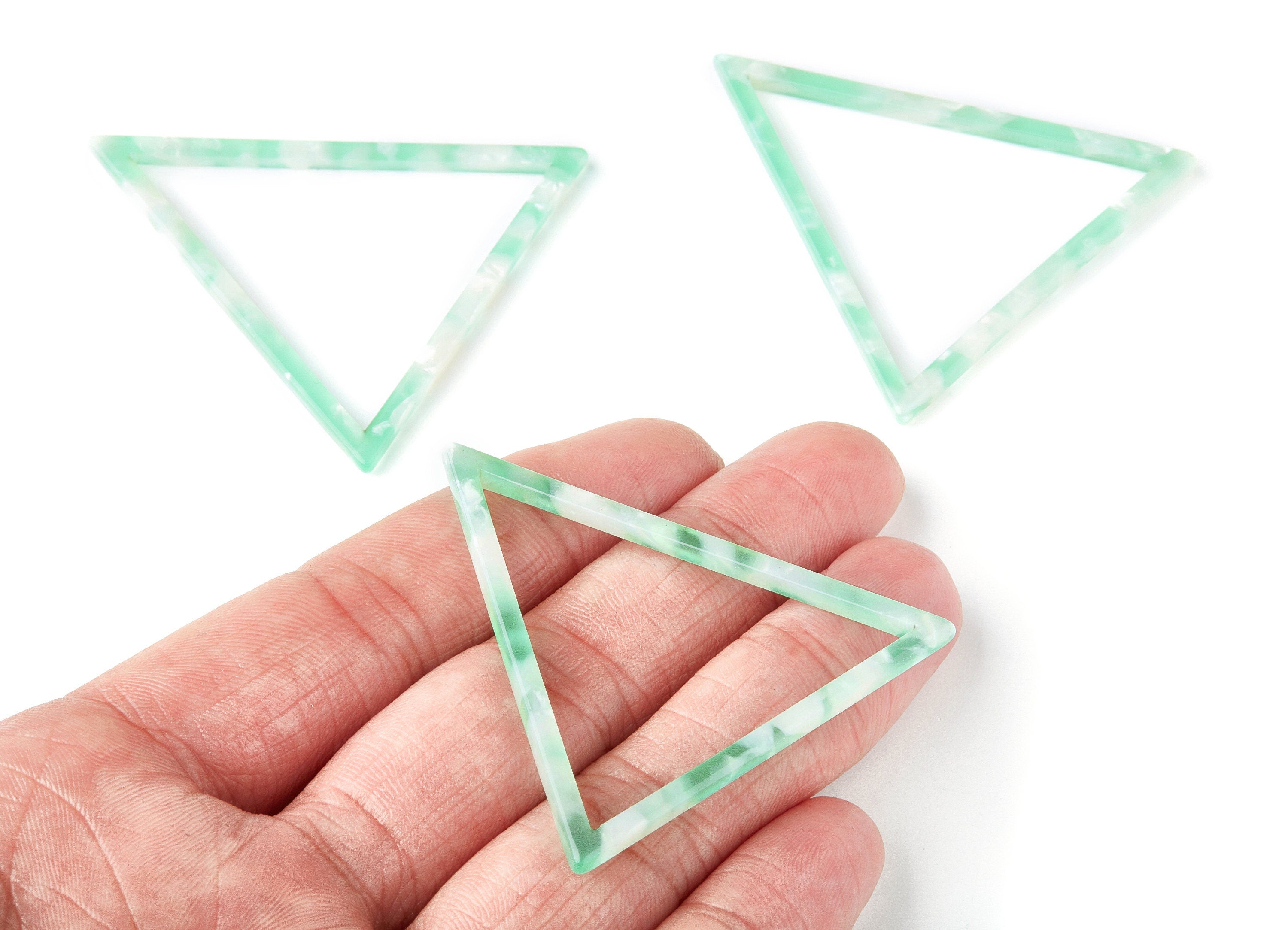 Acetate Triangle Earring Charm - Triangle Pendant - Earring Findings - Jewelry Supplies - Color Code: A35 - 57.7x51.4x2.7mm - AC1374F - DOMEDBAZAAR