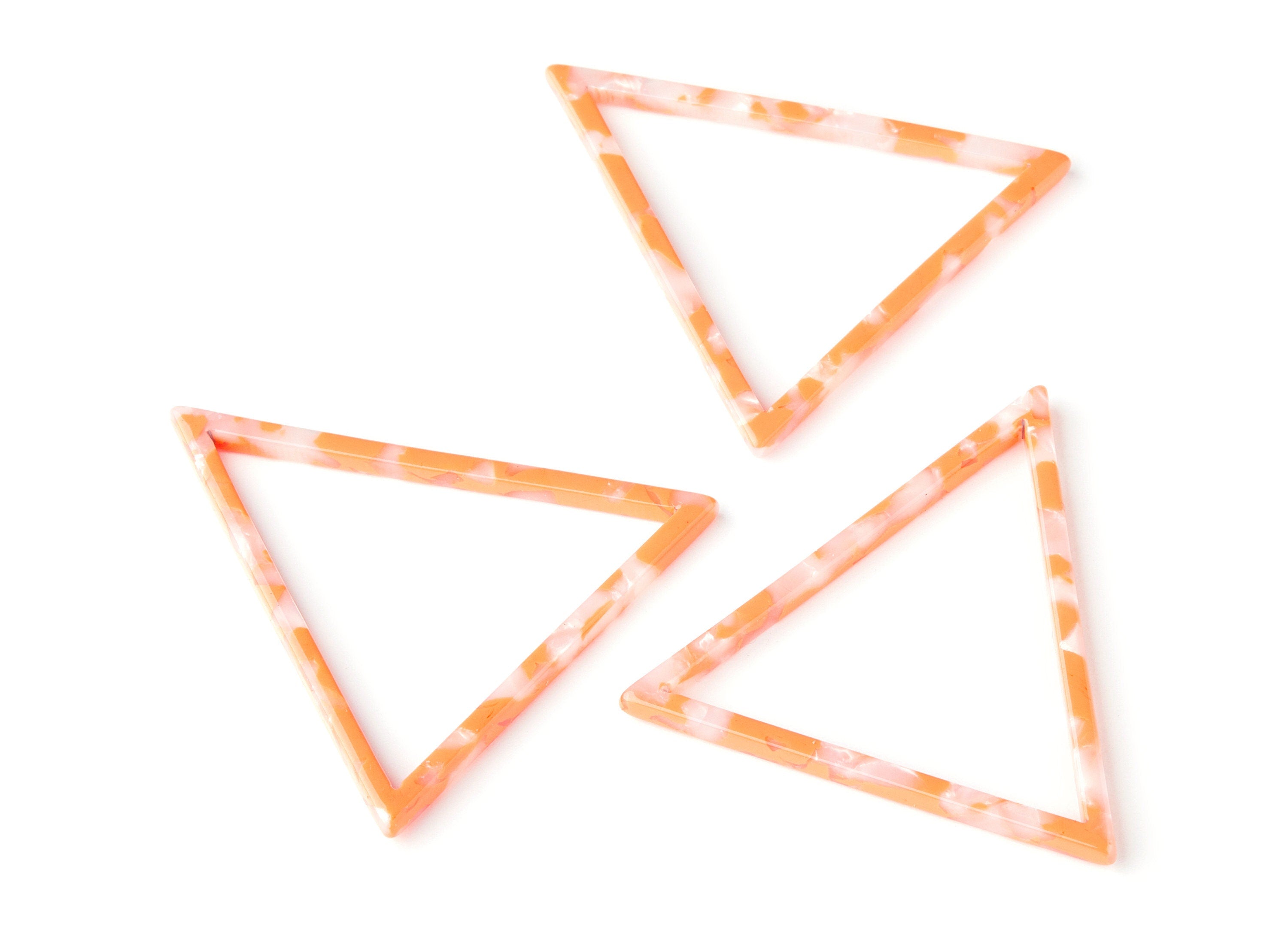 Acetate Triangle Earring Charm - Triangle Pendant - Earring Findings - Jewelry Supplies - Color Code: A39 - 57.7x51.4x2.7mm - AC1374P - DOMEDBAZAAR