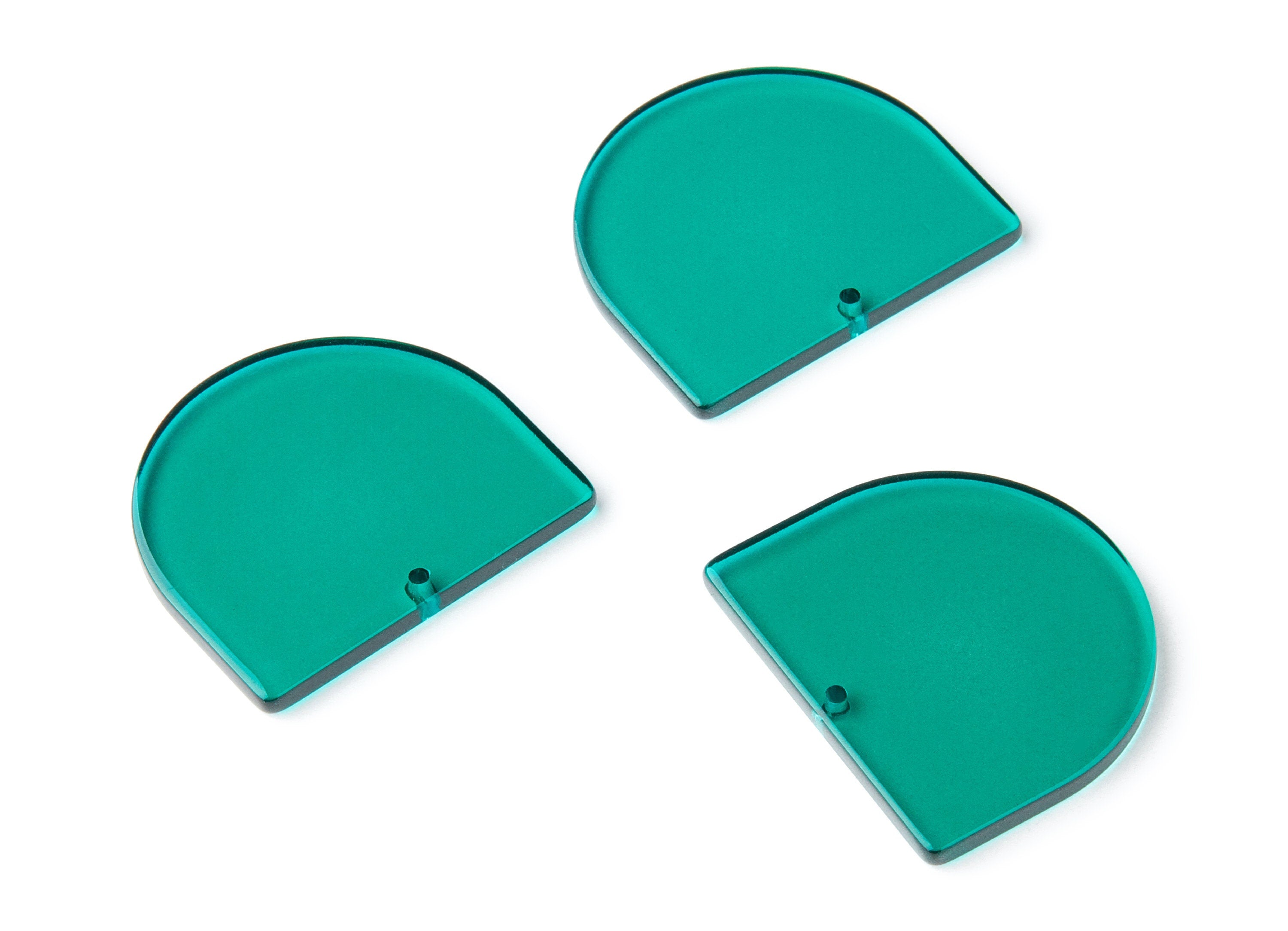 Acrylic D Earring Charms - D Shaped Pendant - Earring Findings - Jewelry Supplies - Color Code: A62 - 33.43x29.25x2.7mm - AC1094U1 - DOMEDBAZAAR