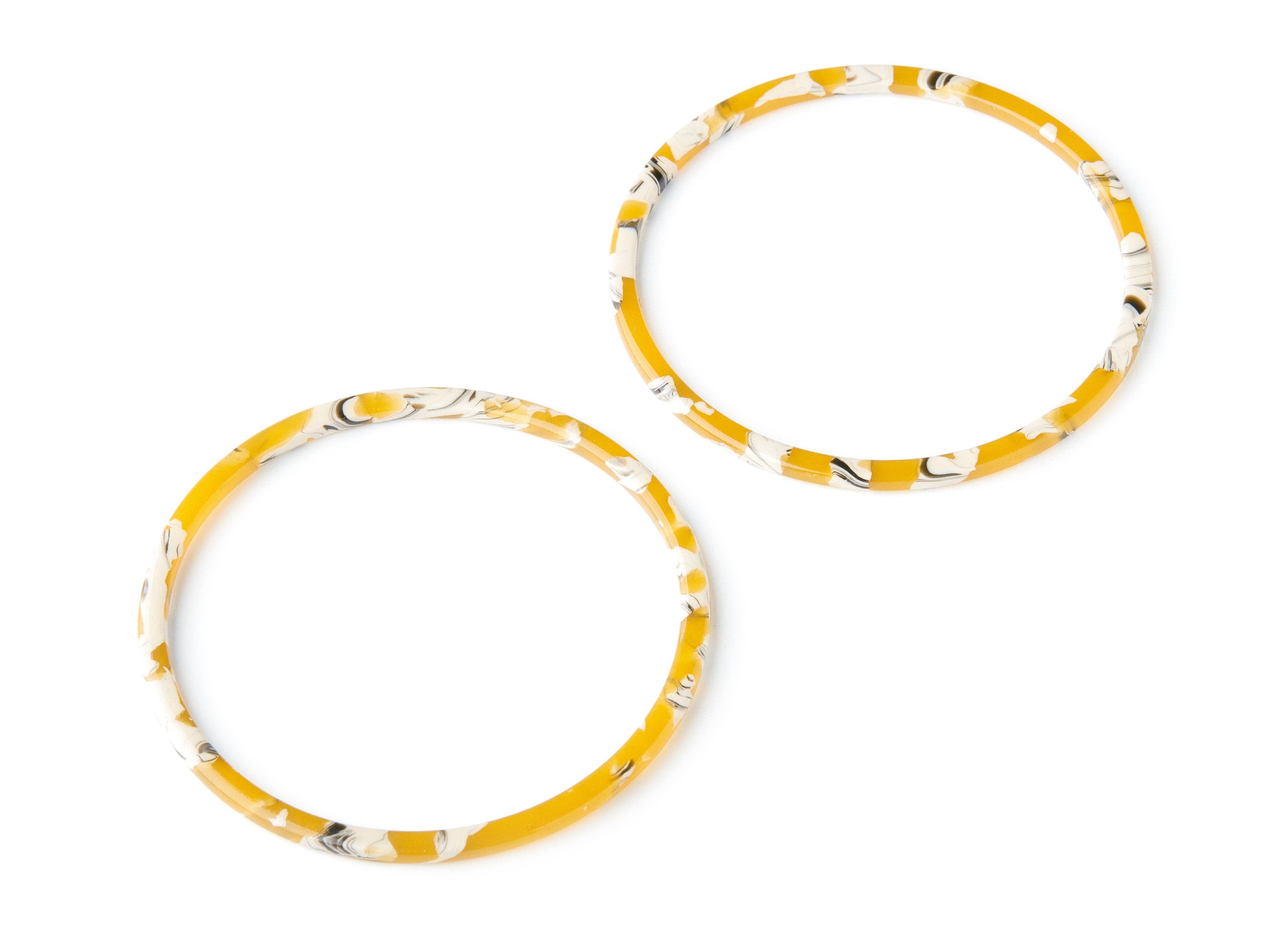 Acetate Acrylic Earring Charms - Tortoise Shell Earrings - Circle Shaped Pendant - Color Code: A14 - 65x65x2.27mm - AC1164R - DOMEDBAZAAR