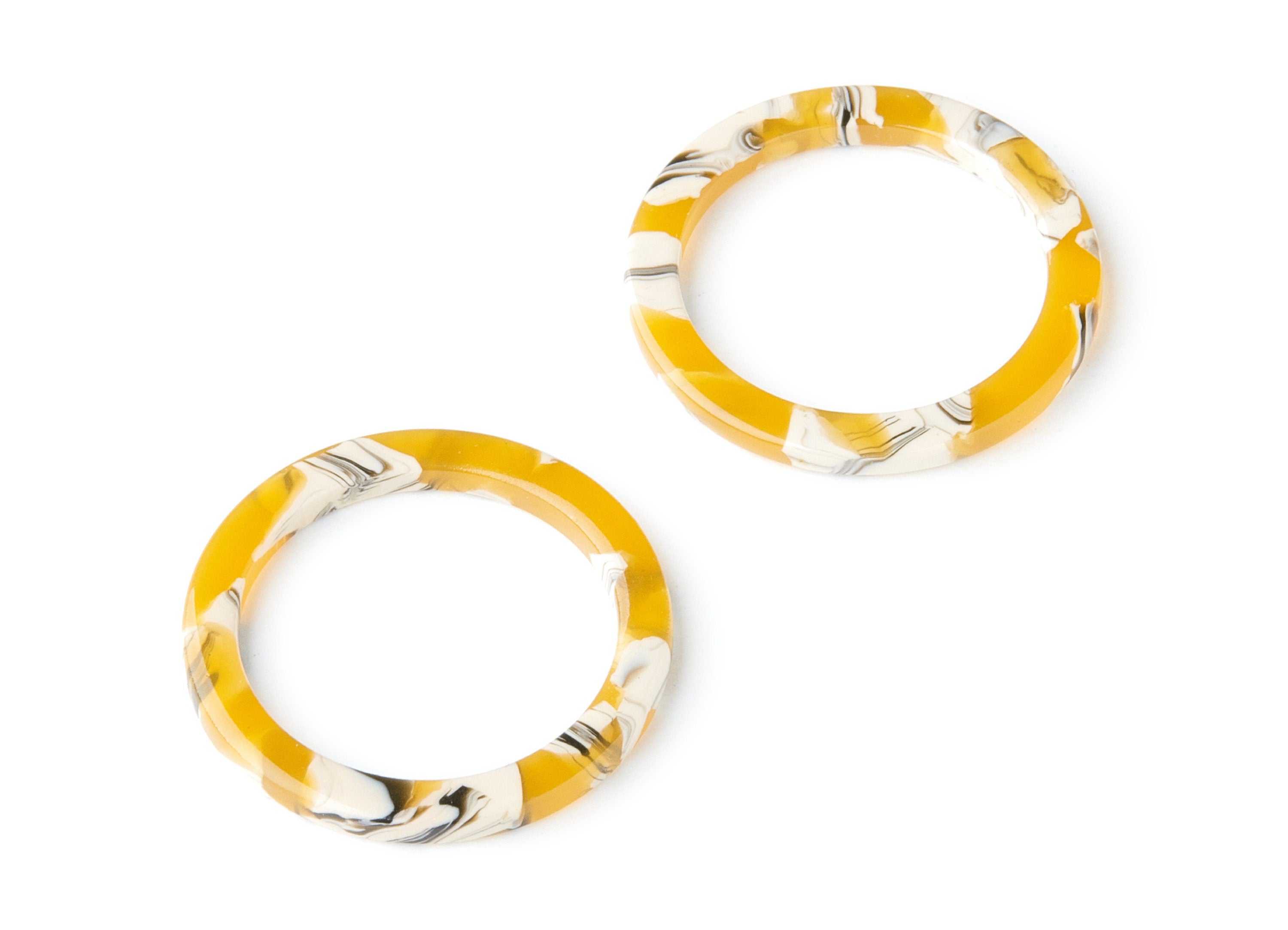 Acetate Hoop Earring Charms - Acrylic Circle Pendant - Earring Findings - Jewelry Supplies - Color Code: A14 - 28.8x28.8x2.55mm - AC1169R - DOMEDBAZAAR