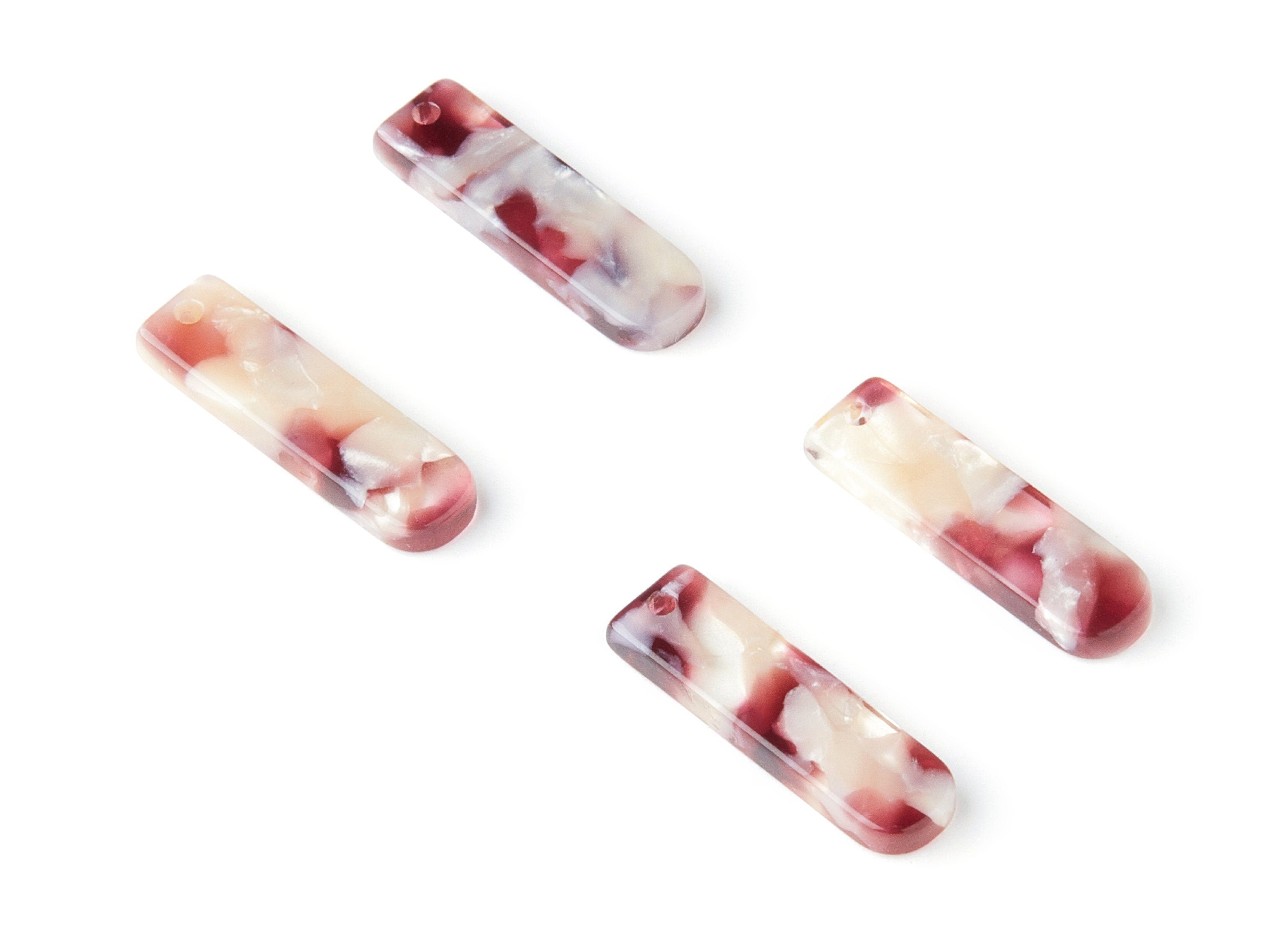 Acetate Bar Earring Charms - Bar Shaped Pendant - Earring Findings - Jewelry Supplies - Color Code: A42 - 23.65x6.74x2.6mm - AC1354C - DOMEDBAZAAR