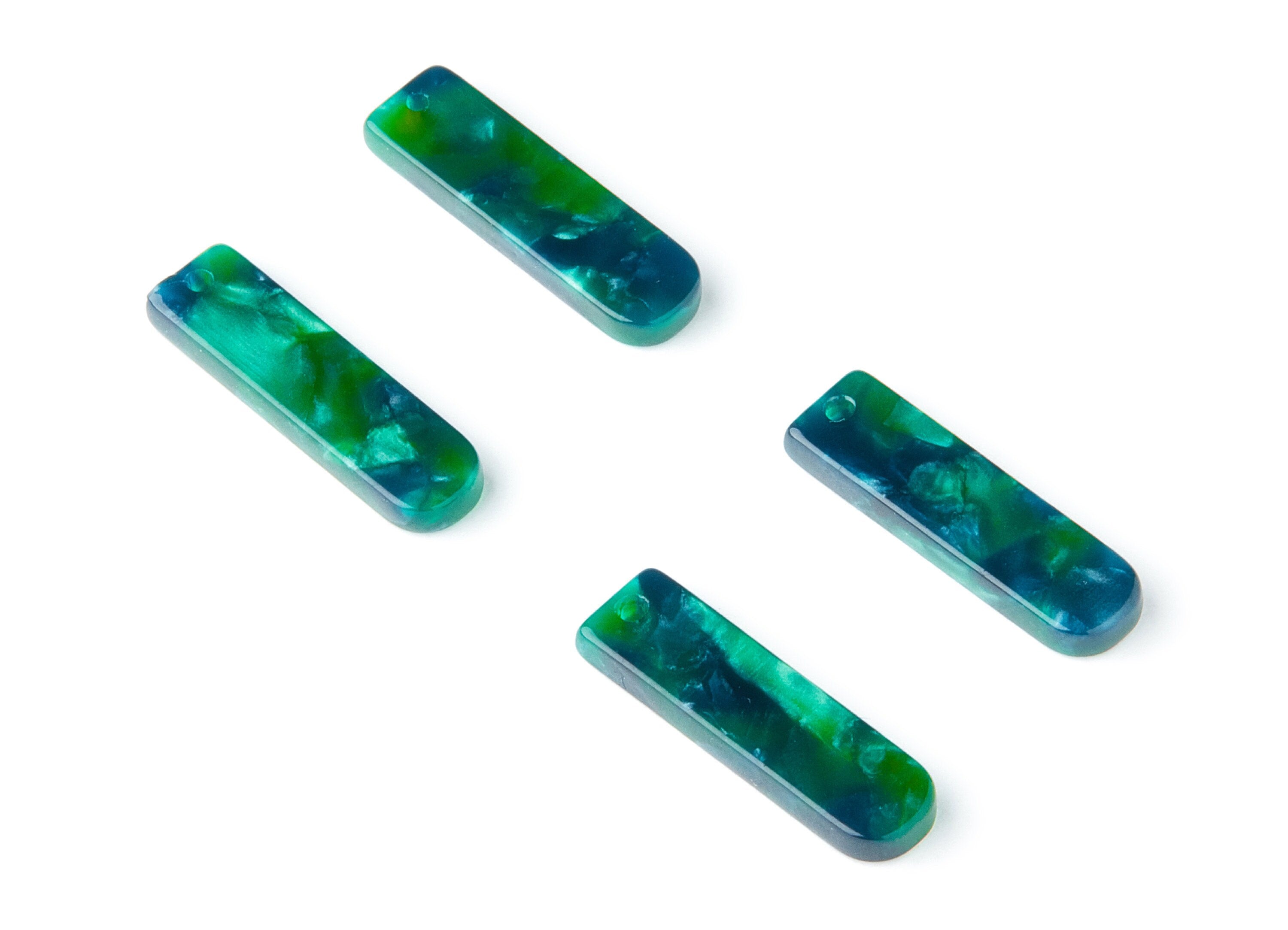 Acetate Bar Earring Charms - Bar Shaped Pendant - Earring Findings - Jewelry Supplies - Color Code:A13 - 23.65x6.74x2.6mm - AC1354J - DOMEDBAZAAR