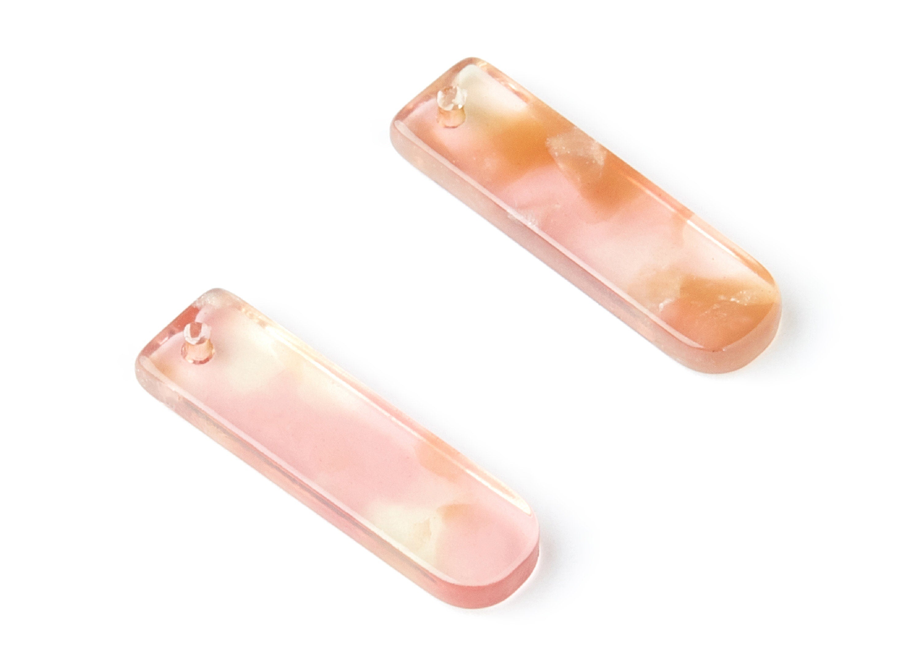 Acetate Bar Earring Charm - Acrylic Bar Pendant - Earring Findings - Jewelry Supplies - Color Code:A45 - 23.65x6.74x2.6mm - AC1354K - DOMEDBAZAAR