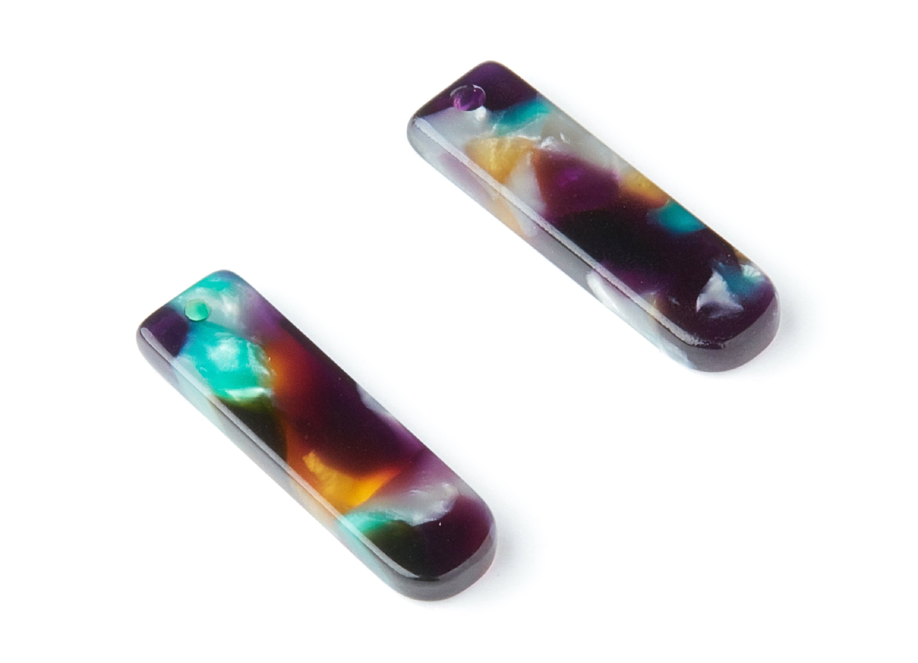 Acetate Bar Earring Charms -  Bar Pendant - Earring Findings - Jewelry Supplies - Color Code:A50 - 23.65x6.74x2.6mm - AC1354M - DOMEDBAZAAR