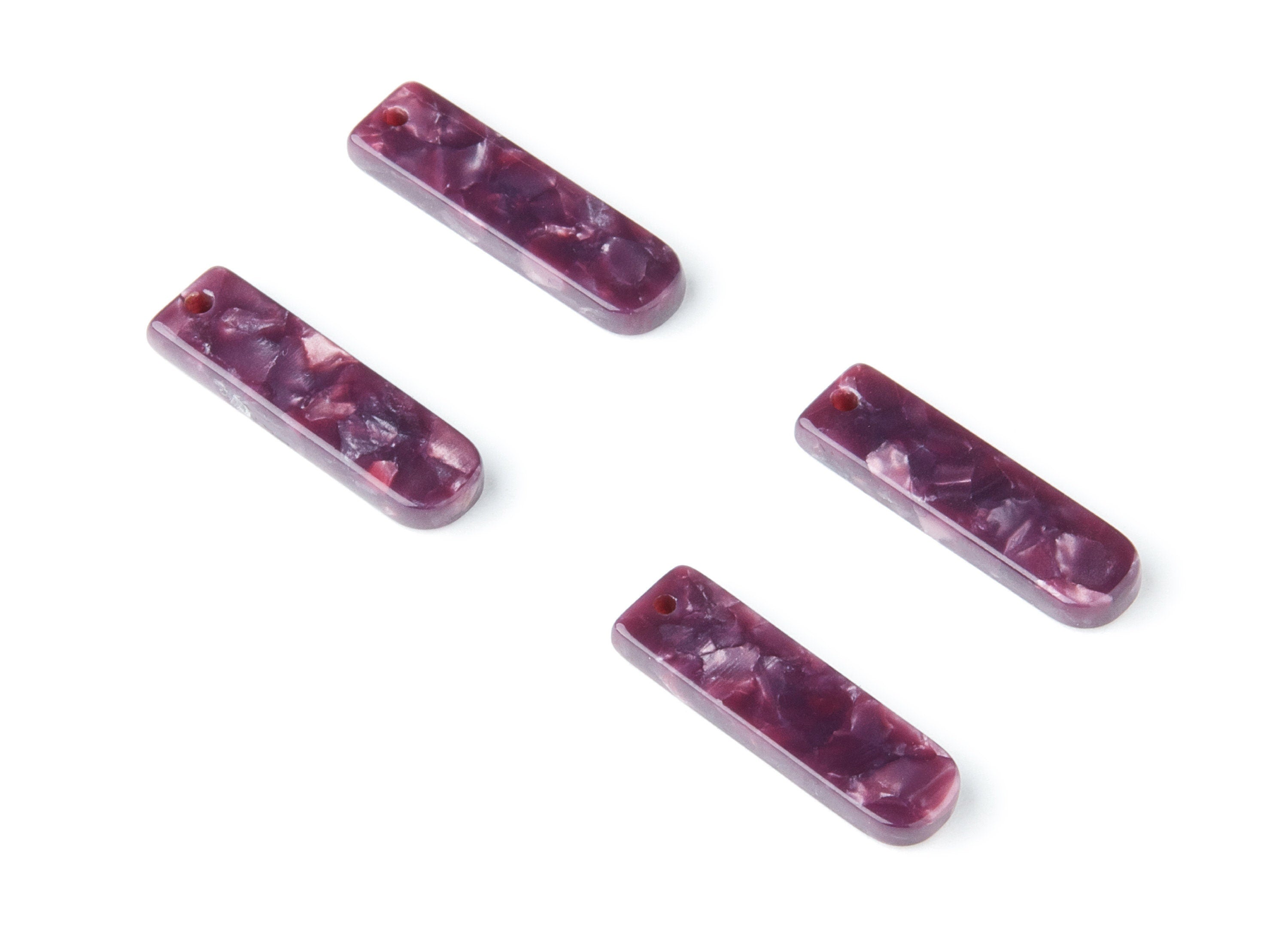 Acetate Bar Earring Charms - Bar Shaped Pendant - Earring Findings - Jewelry Supplies - Color Code:A41 - 23.65x6.74x2.6mm - AC1354N - DOMEDBAZAAR