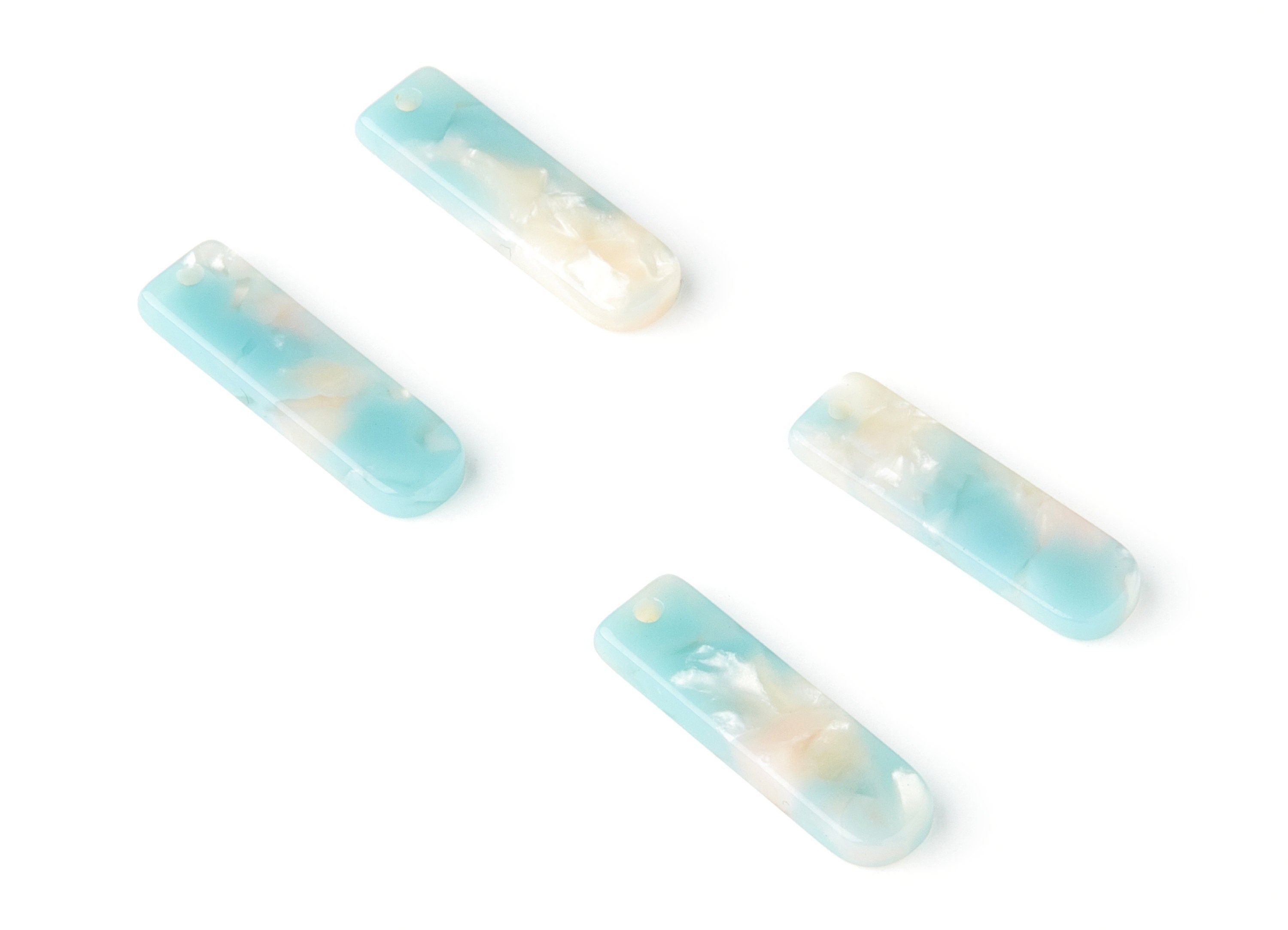 Acetate Bar Earring Charms - Bar Shaped Pendant - Earring Findings - Jewelry Supplies - Color Code:A36 - 23.65x6.74x2.6mm - AC1354R - DOMEDBAZAAR