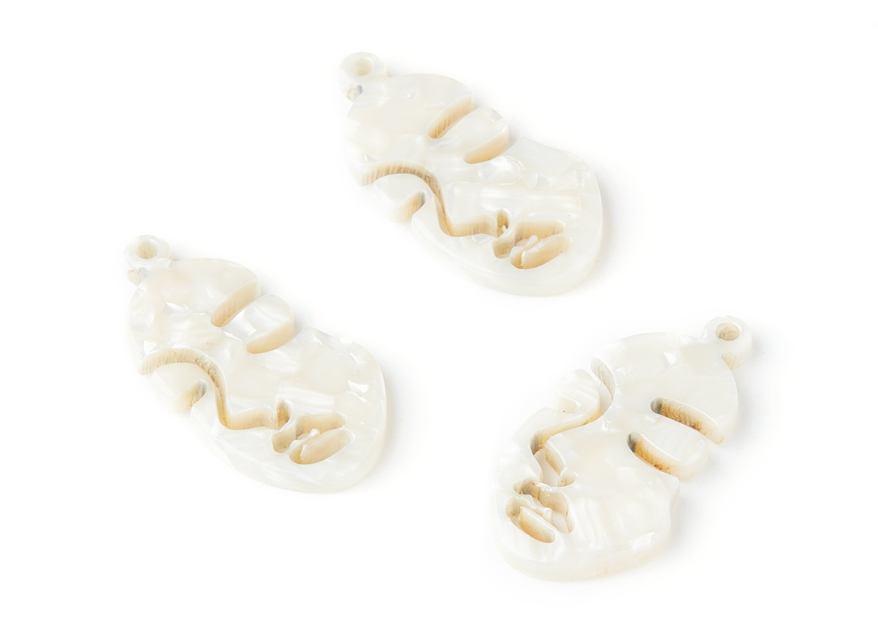 Acetate Face Earring Charms - Face Shaped Pendant - Earring Findings - Jewelry Supplies - Color Code:A33 - 33.56x17.33x2.94mm - AC1369B - DOMEDBAZAAR