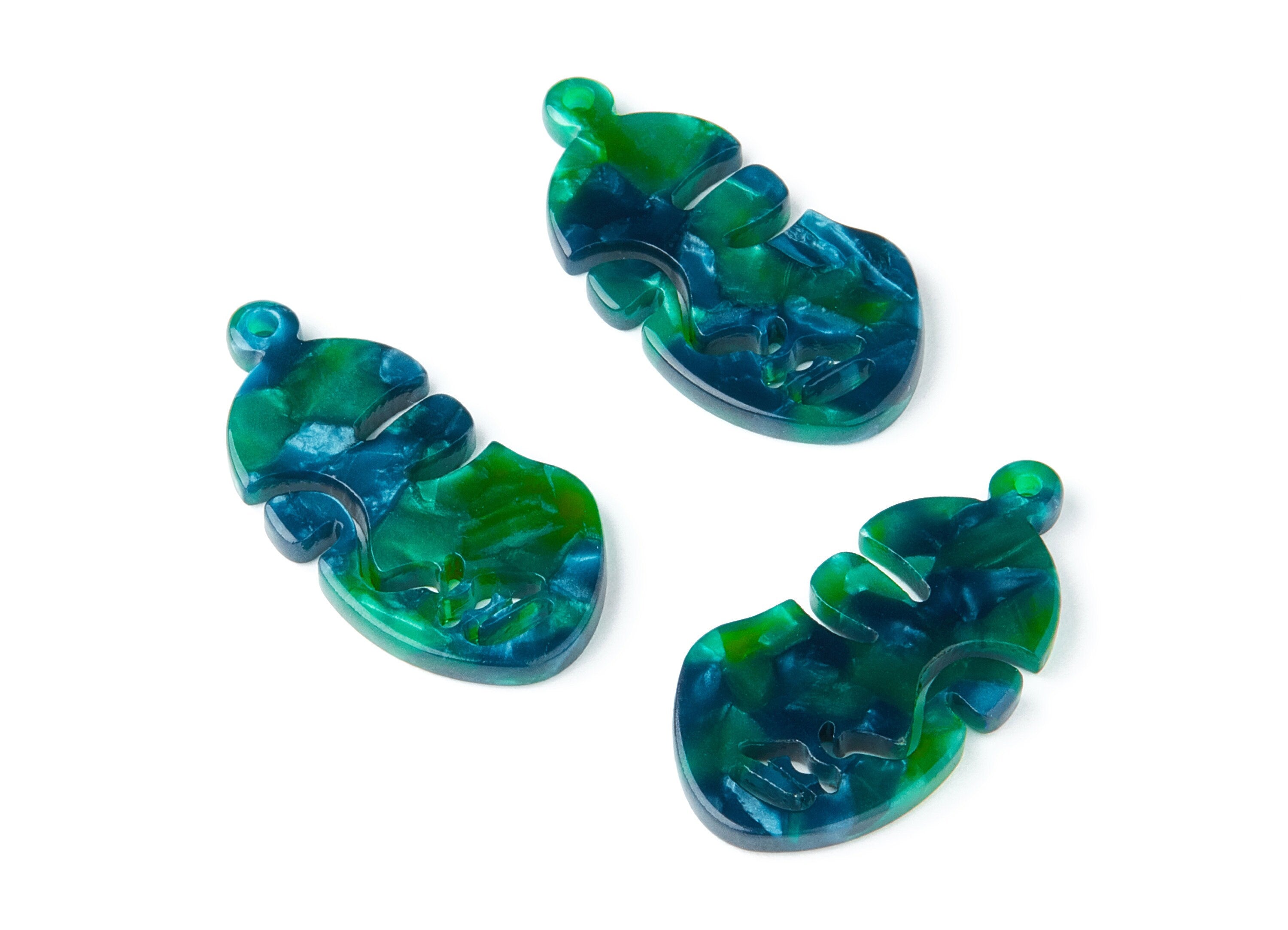 Acetate Face Earring Charms - Face Shaped Pendant - Earring Findings - Jewelry Supplies - Color Code:A13 - 33.56x17.33x2.94mm - AC1369E - DOMEDBAZAAR