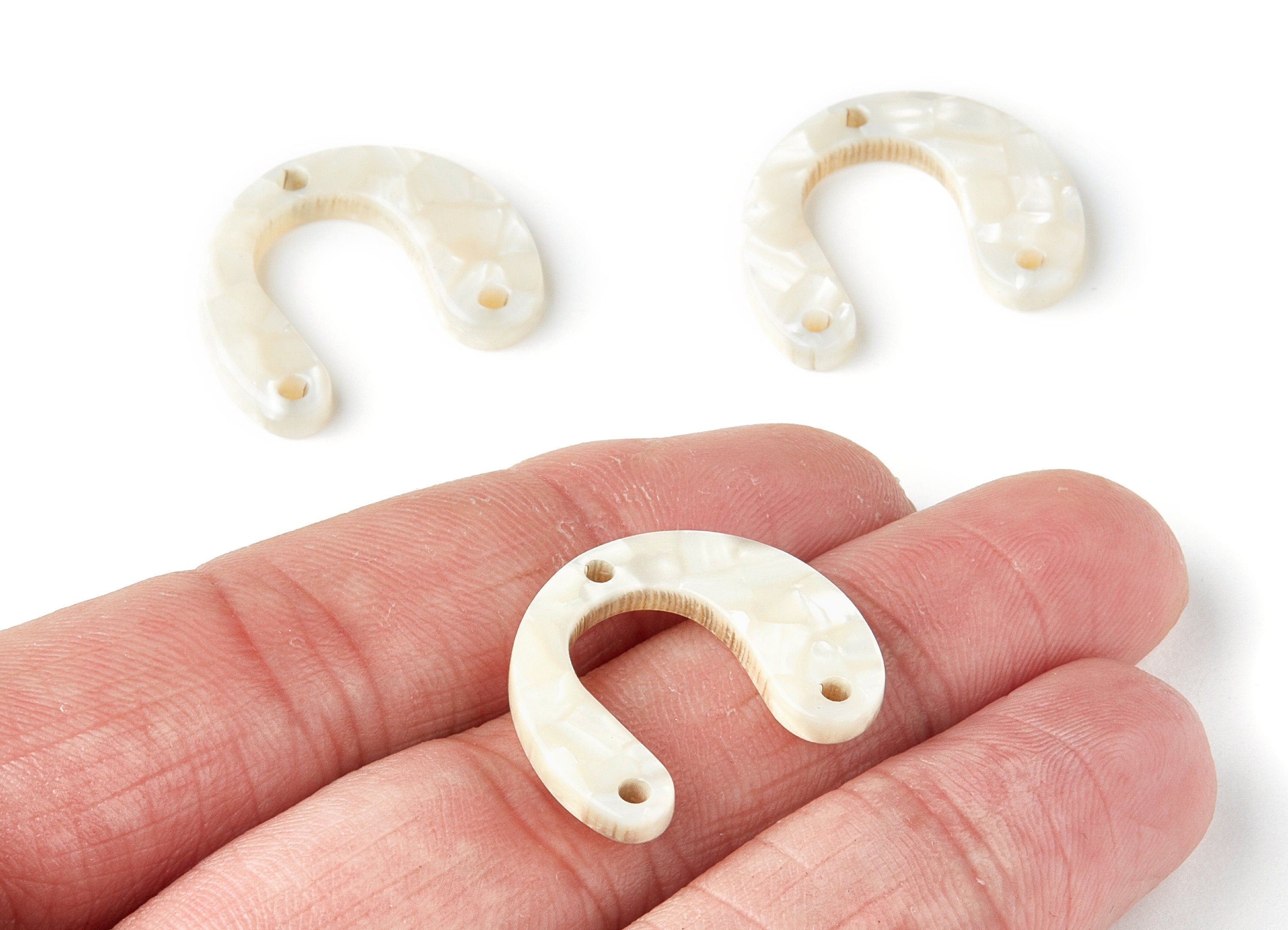 Acetate U Earring Charms - U Shaped Pendant - 3 Holes - Earring Findings - Jewelry Supplies - Color Code: A33 - 24.2x20.8x2.84mm - AC1379L - DOMEDBAZAAR