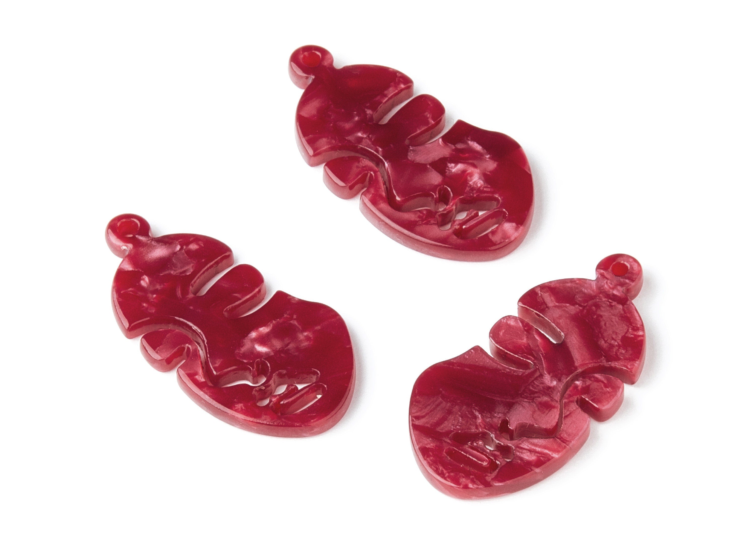 Acetate Face Earring Charms - Face Shaped Pendant - Earring Findings - Jewelry Supplies - Color Code:A47 - 33.56x17.33x2.94mm - AC1369H - DOMEDBAZAAR