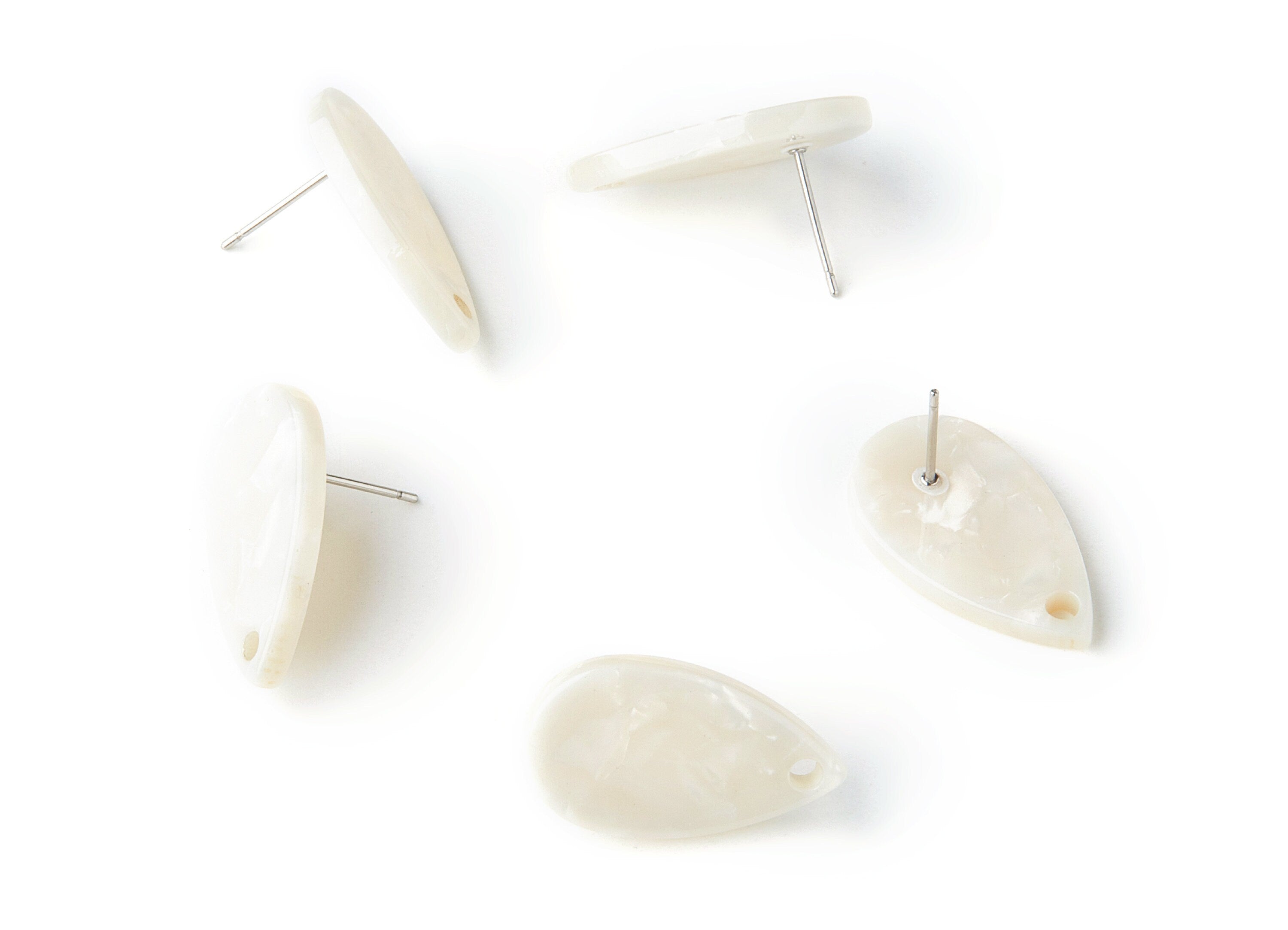 Acetate Drop Earring Post - Drop Earring Stud - Earring Post - Jewelry Supplies - Color Code: A12 - 23.45x13.68x2.44mm - AC1321B - DOMEDBAZAAR