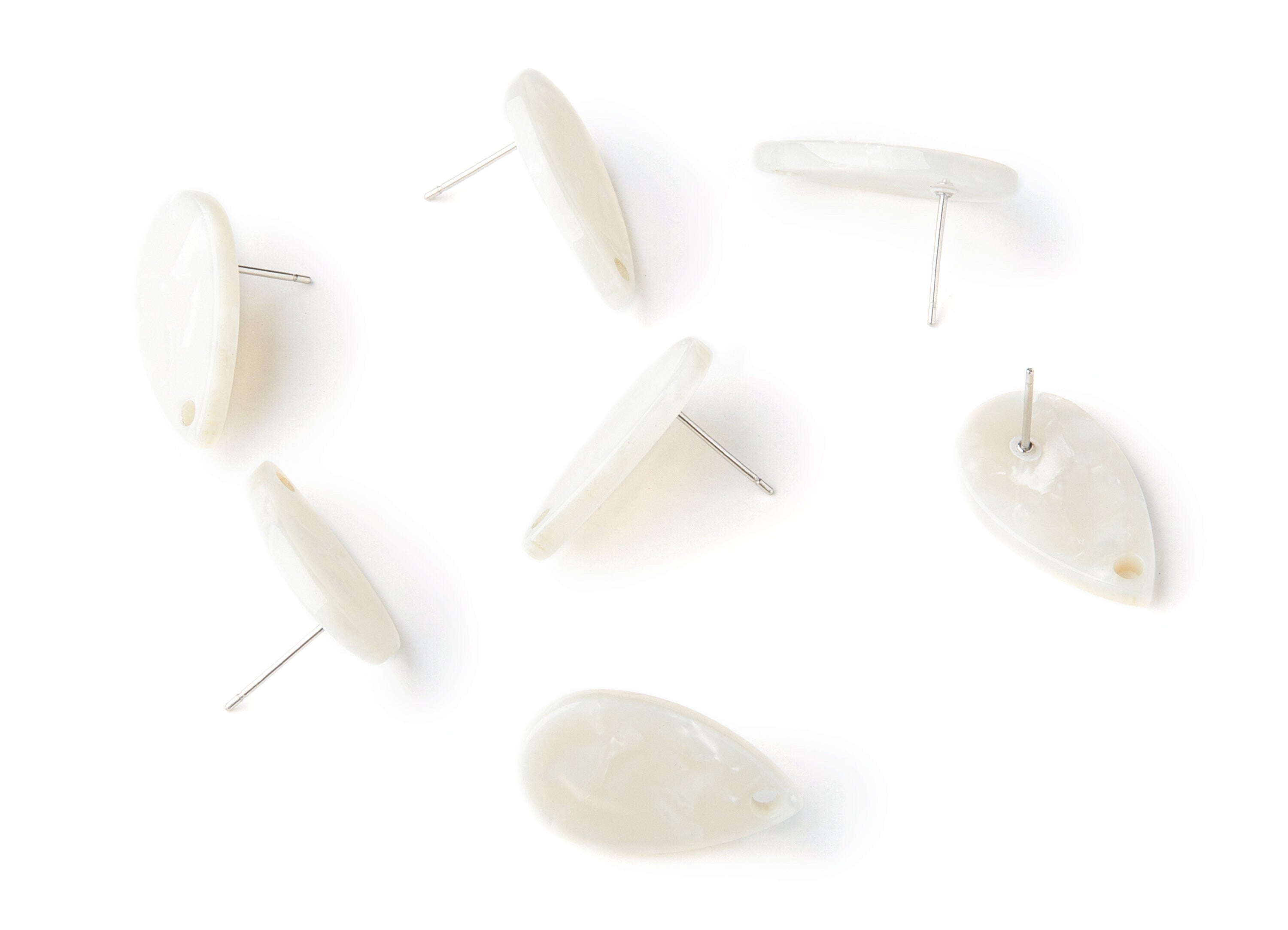 Acetate Drop Earring Post - Drop Earring Stud - Earring Post - Jewelry Supplies - Color Code: A12 - 23.45x13.68x2.44mm - AC1321B - DOMEDBAZAAR