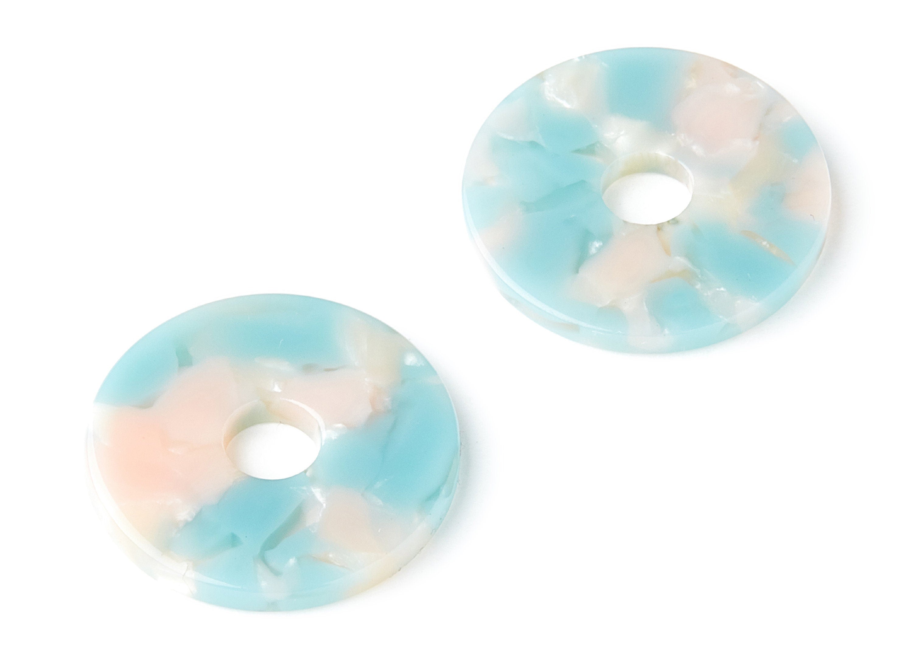 Acetate Coin Charms - Round Earring and Pendant - Earring Findings - Jewelry Supplys - Color Code: A36 - 24.75x24.75x2.6mm - AC1400J - DOMEDBAZAAR