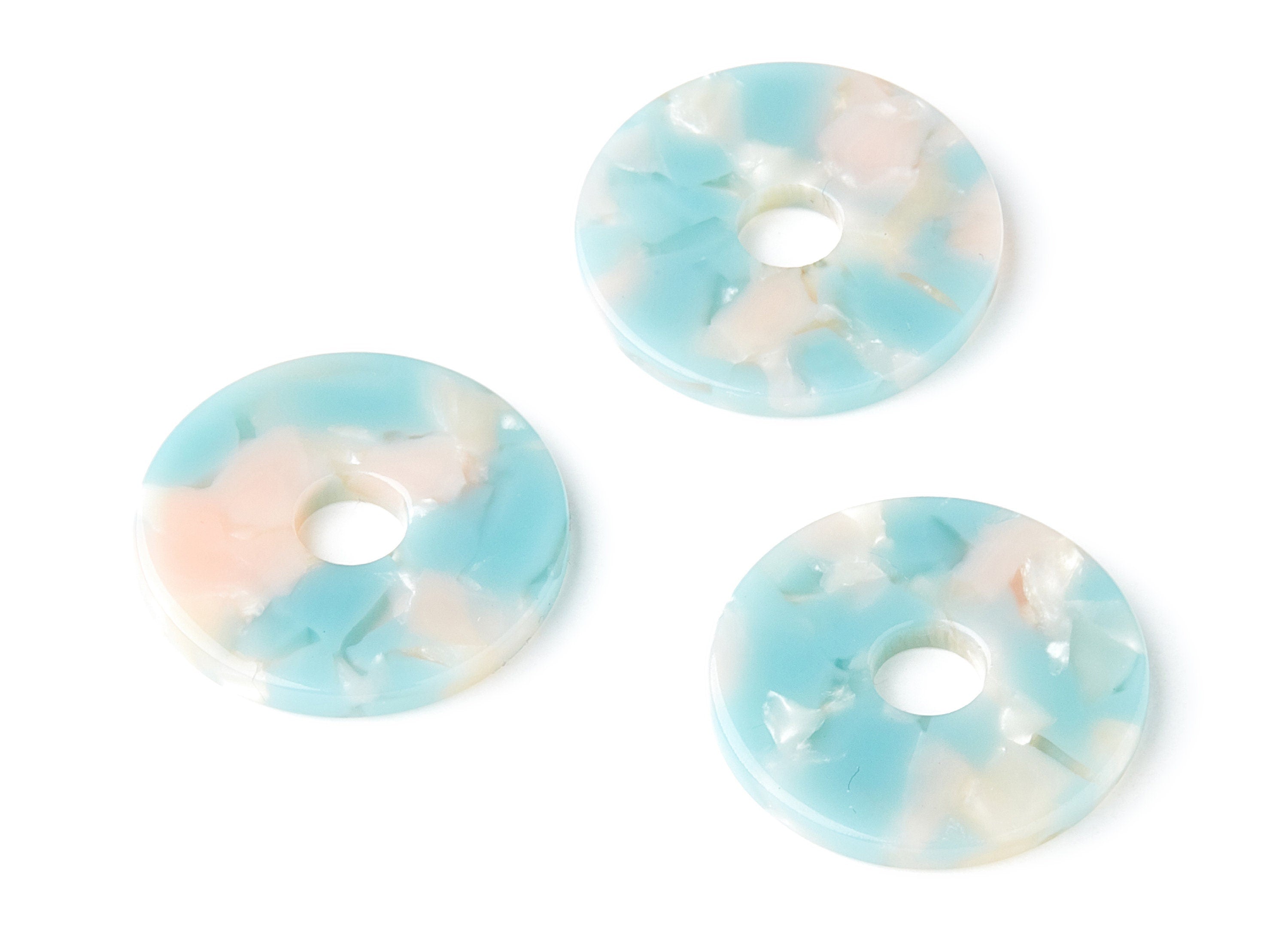 Acetate Coin Charms - Round Earring and Pendant - Earring Findings - Jewelry Supplys - Color Code: A36 - 24.75x24.75x2.6mm - AC1400J - DOMEDBAZAAR