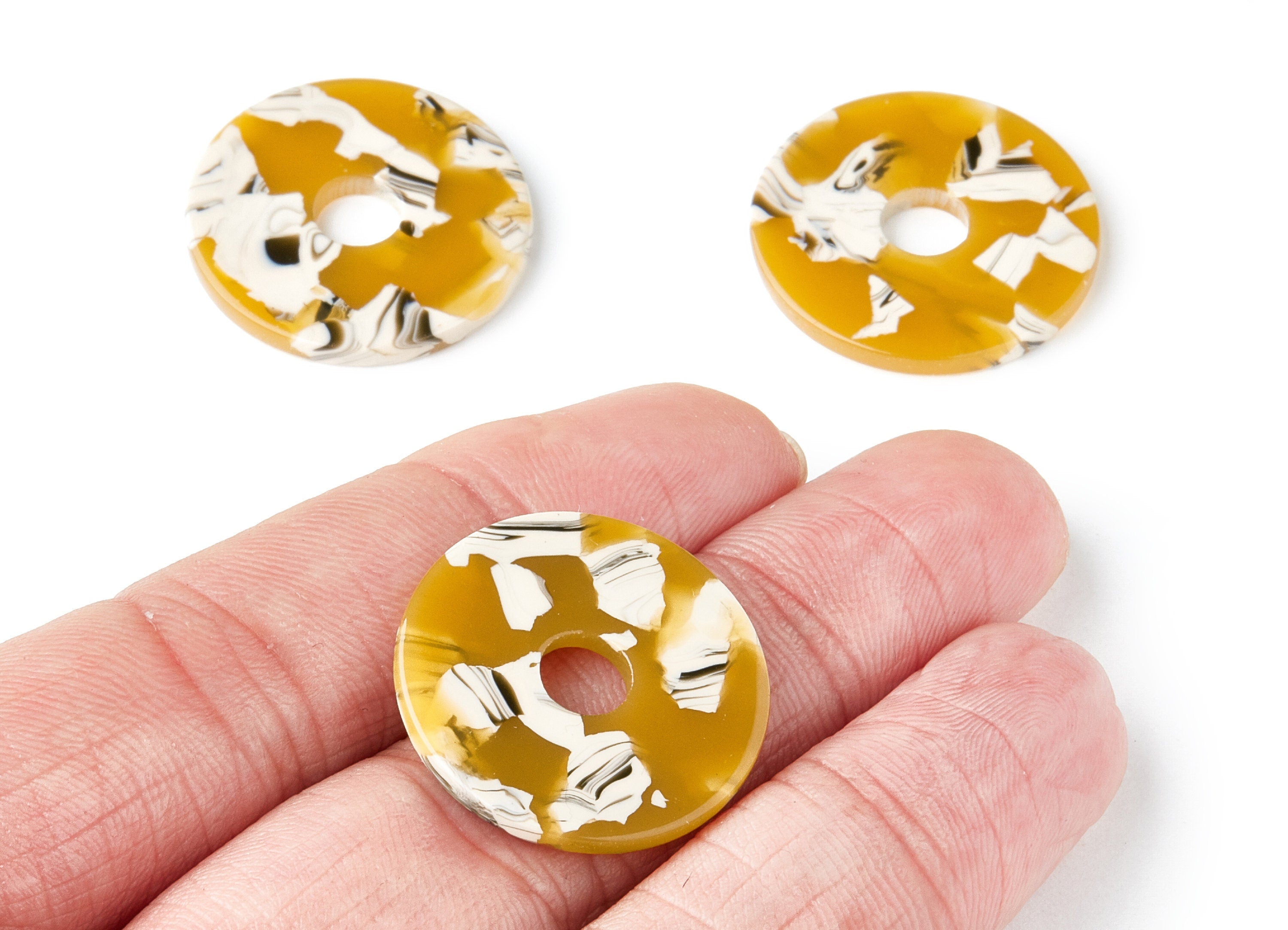 Acetate Coin Charms - Round Earring and Pendant - Earring Findings - Jewelry Supplys - Color Code: A14 - 24.75x24.75x2.6mm - AC1400F - DOMEDBAZAAR