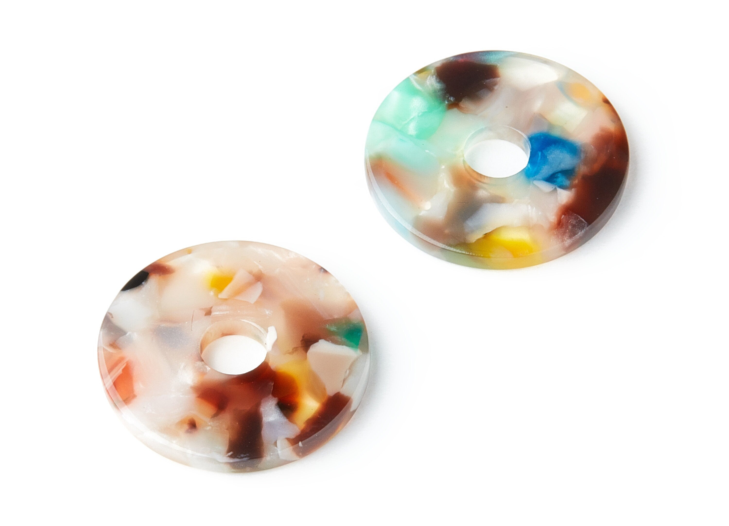 Acetate Coin Charms - Round Earring and Pendant - Earring Findings - Jewelry Supplys - Color Code: A59 - 24.75x24.75x2.6mm - AC1400A - DOMEDBAZAAR