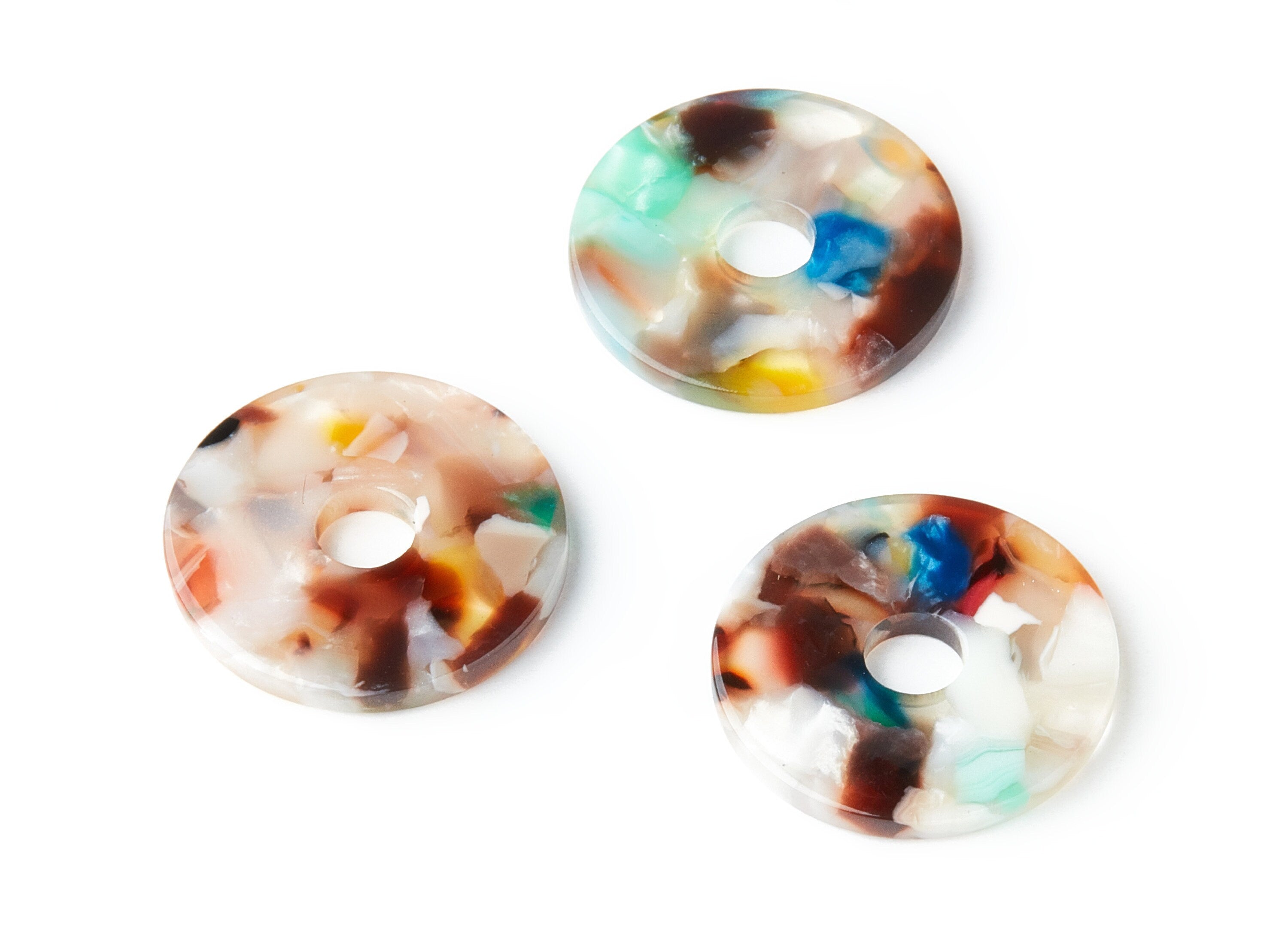 Acetate Coin Charms - Round Earring and Pendant - Earring Findings - Jewelry Supplys - Color Code: A59 - 24.75x24.75x2.6mm - AC1400A - DOMEDBAZAAR