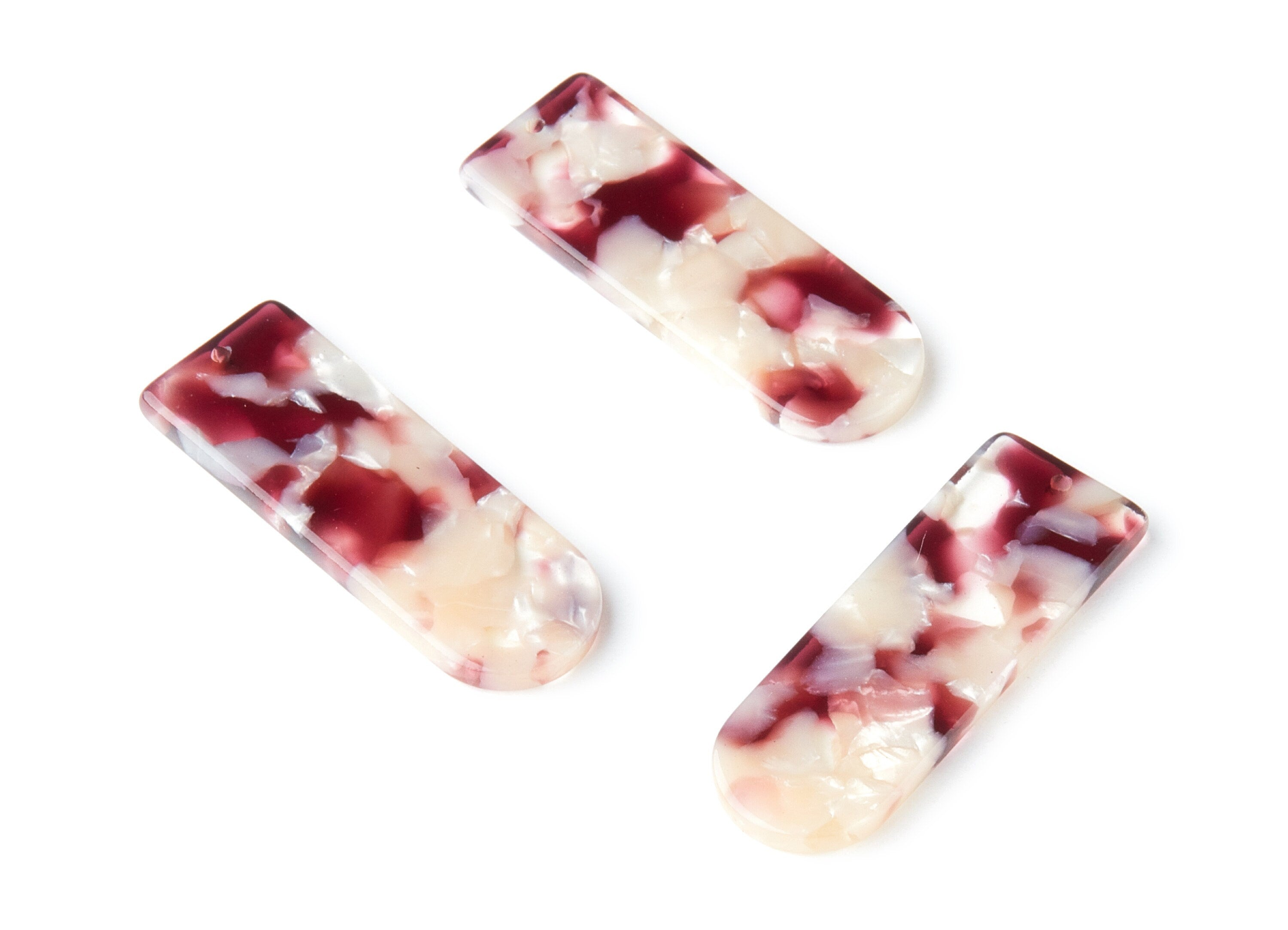 Acetate D Earring Charms - D Shaped Pendant - Earring Findings - Jewelry Supplies - Color Code: A42 - 36.7x12.8x2.9mm - AC1365S - DOMEDBAZAAR