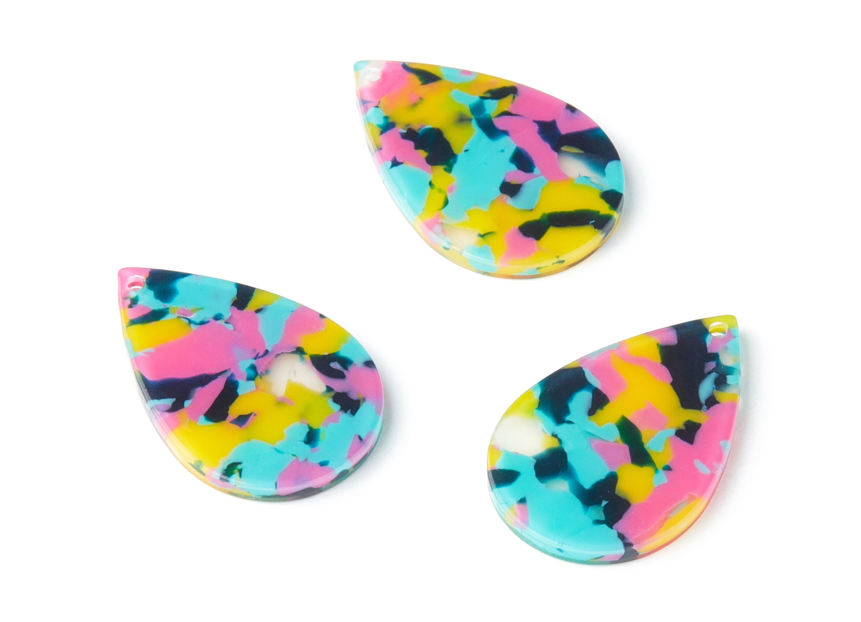 Acetate Drop Charms - Drop Pendant - Earring Findings - Jewelry Supplies - Color Code:A111 - 28x18.34x2.36mm - AC1127R - DOMEDBAZAAR