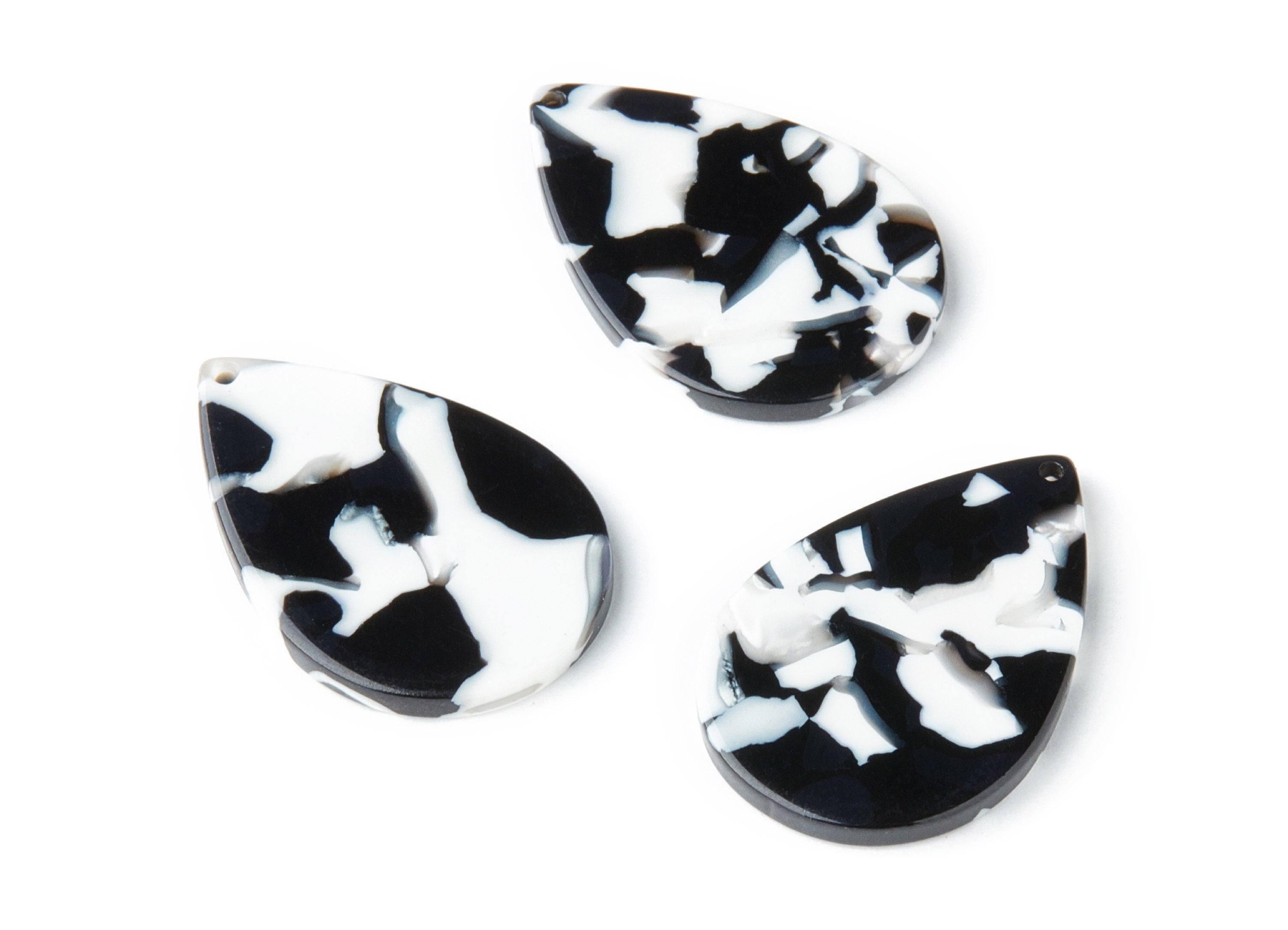 Acetate Drop Charms - Drop Pendant - Earring Findings - Jewelry Supplies - Color Code:A17 - 30.5x21x2.6mm - AC1127S - DOMEDBAZAAR
