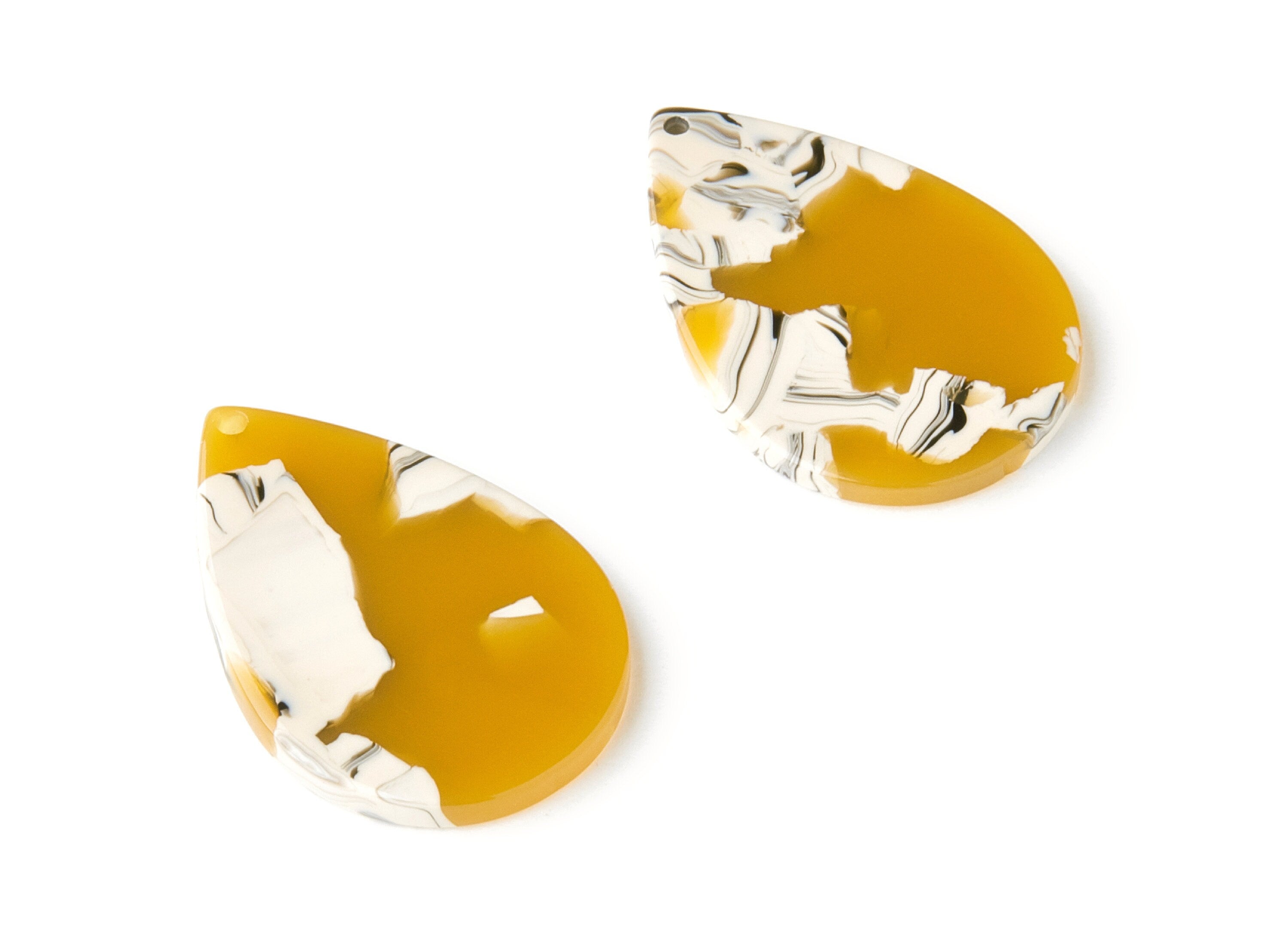 Acetate Drop Charms - Drop Pendant - Earring Findings - Jewelry Supplies - Color Code:A14 - 30.5x21x2.6mm - AC1127T - DOMEDBAZAAR