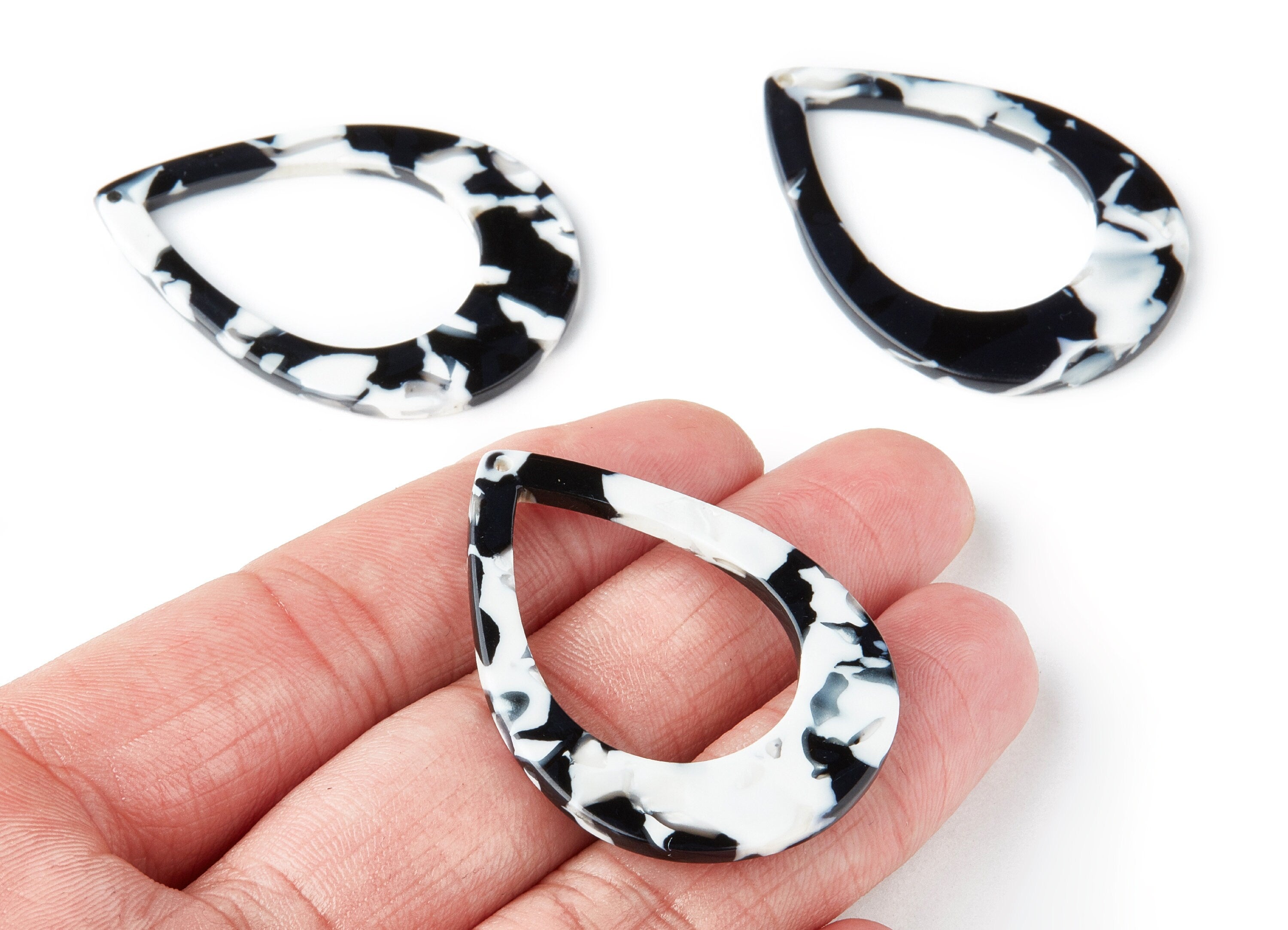 Acetate Drop Charms - Drop Earrings and Pendant - Earring Findings - Jewelry Supplies - Color Code: A17 - 46.64x33.17x2.37mm - AC1022S - DOMEDBAZAAR