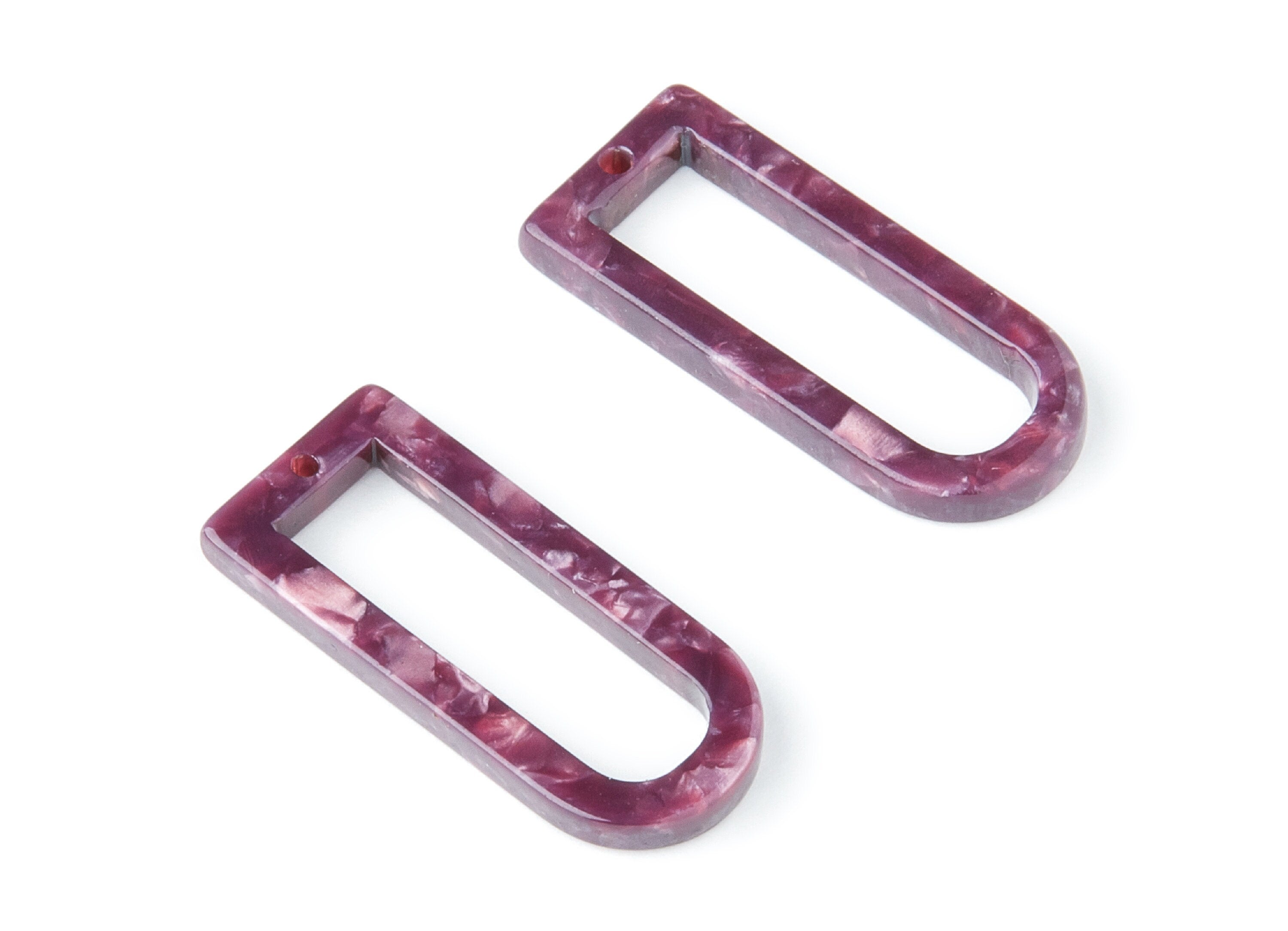 Acetate D Earring Charms - D Shaped Pendant - Earring Findings - Jewelry Supplies - Color Code: A41 - 29.68x12.7x2.7mm - AC1364B - DOMEDBAZAAR