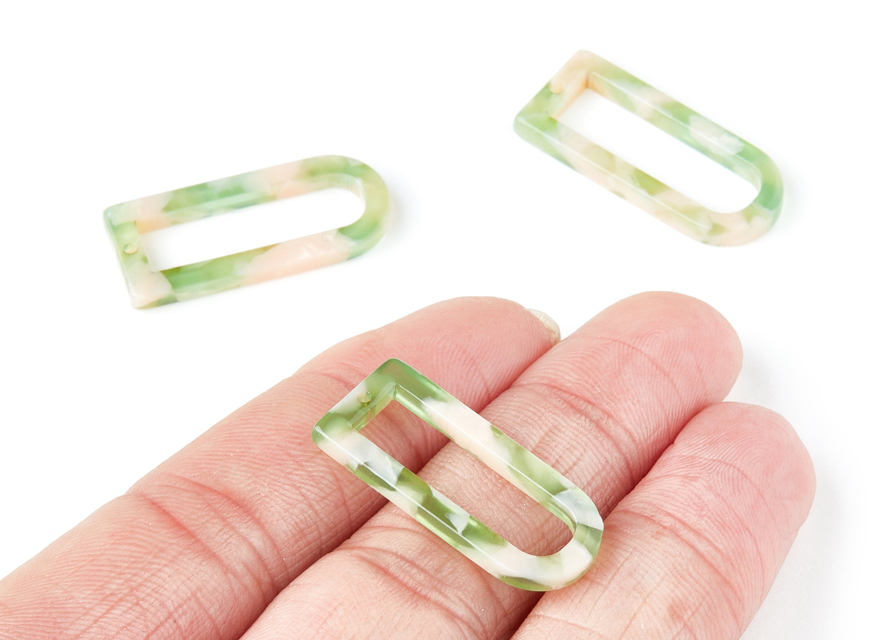 Acetate D Earring Charms - D Shaped Pendant - Earring Finding - Jewelry Supplies - Color Code: A38 - 29.68x12.7x2.7mm - AC1364K - DOMEDBAZAAR