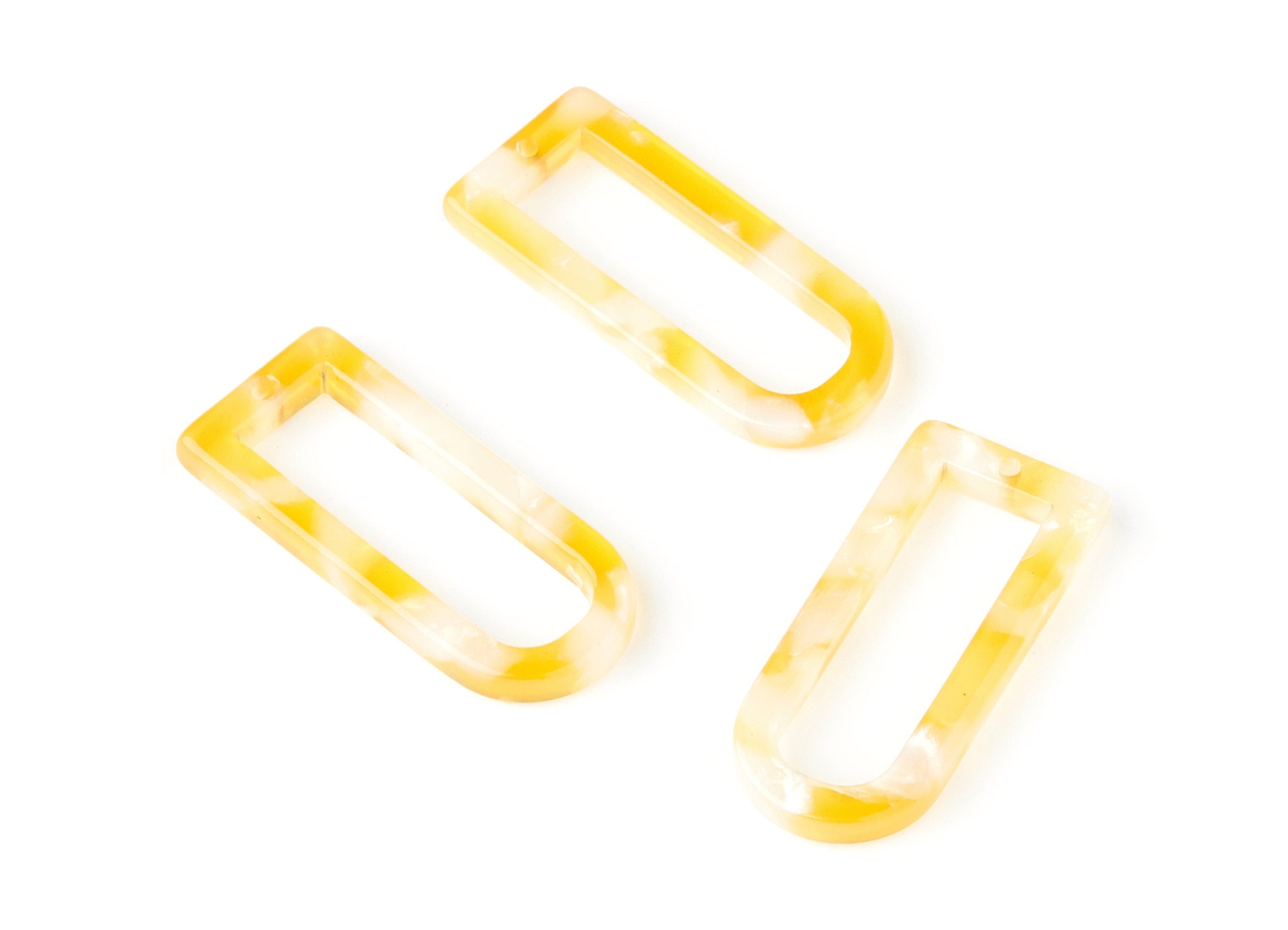 Acetate D Earring Charms - D Shaped Pendant - Earring Finding - Jewelry Supplies - Color Code: A43 - 29.68x12.7x2.7mm - AC1364N - DOMEDBAZAAR