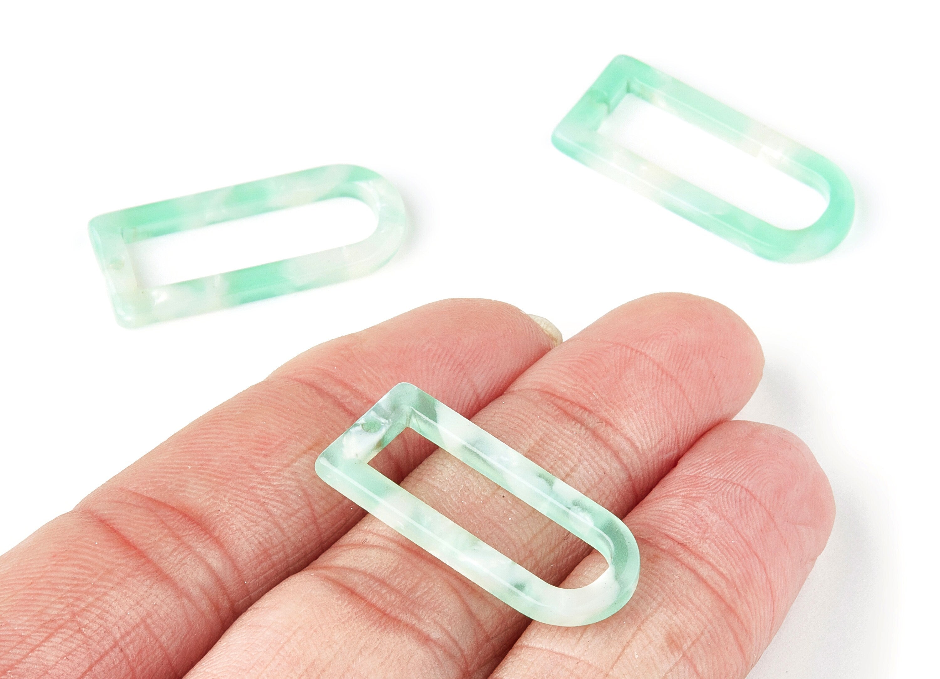 Acetate D Earring Charms - Acrylic D Pendant - Earring Finding - Jewelry Supplies - Color Code: A35 - 29.68x12.7x2.7mm - AC1364V - DOMEDBAZAAR