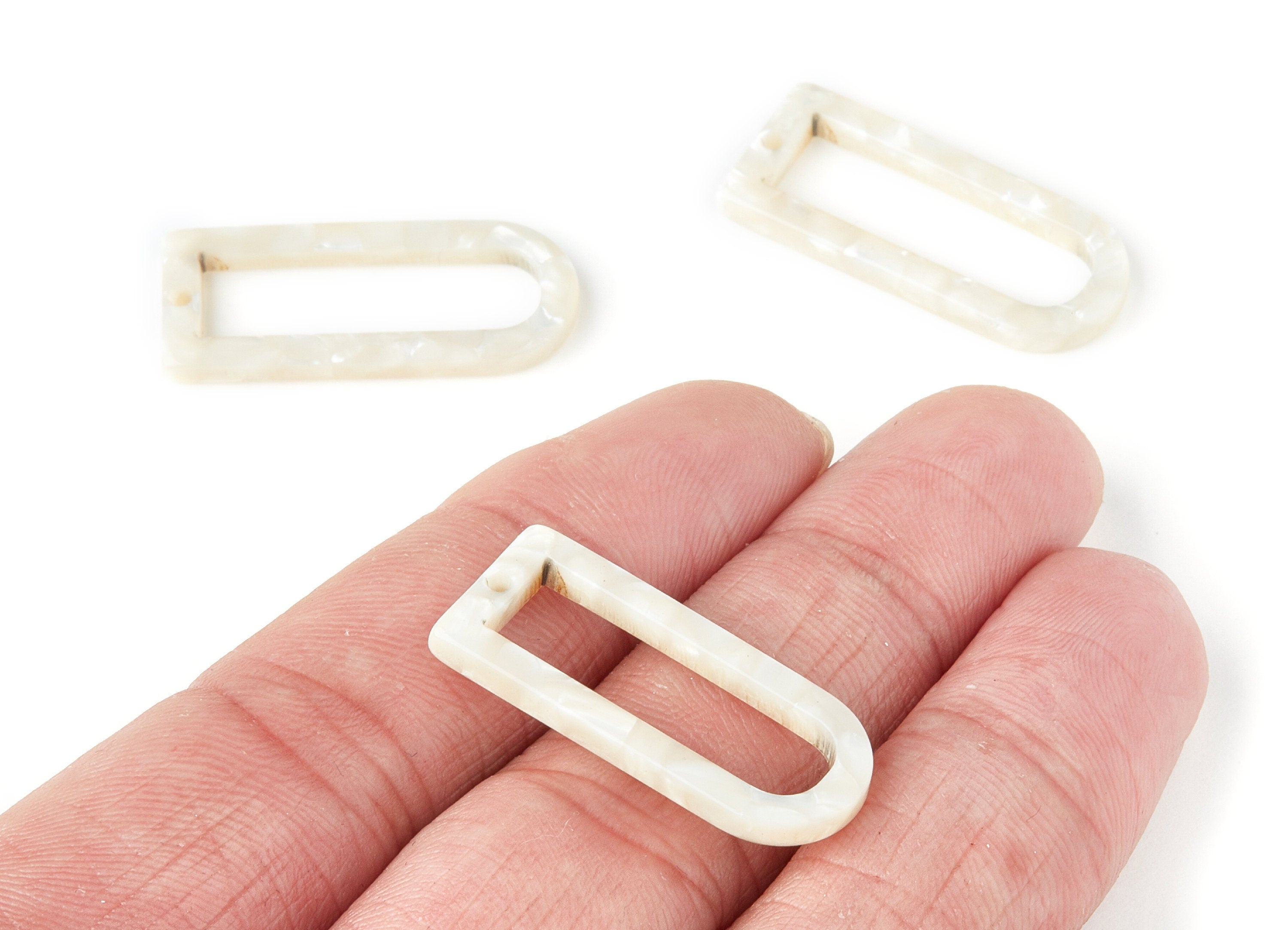 Acetate D Earring Charms - D Shaped Pendant - Earring Finding - Jewelry Supplies - Color Code: A33 - 29.68x12.7x2.7mm - AC1364F - DOMEDBAZAAR