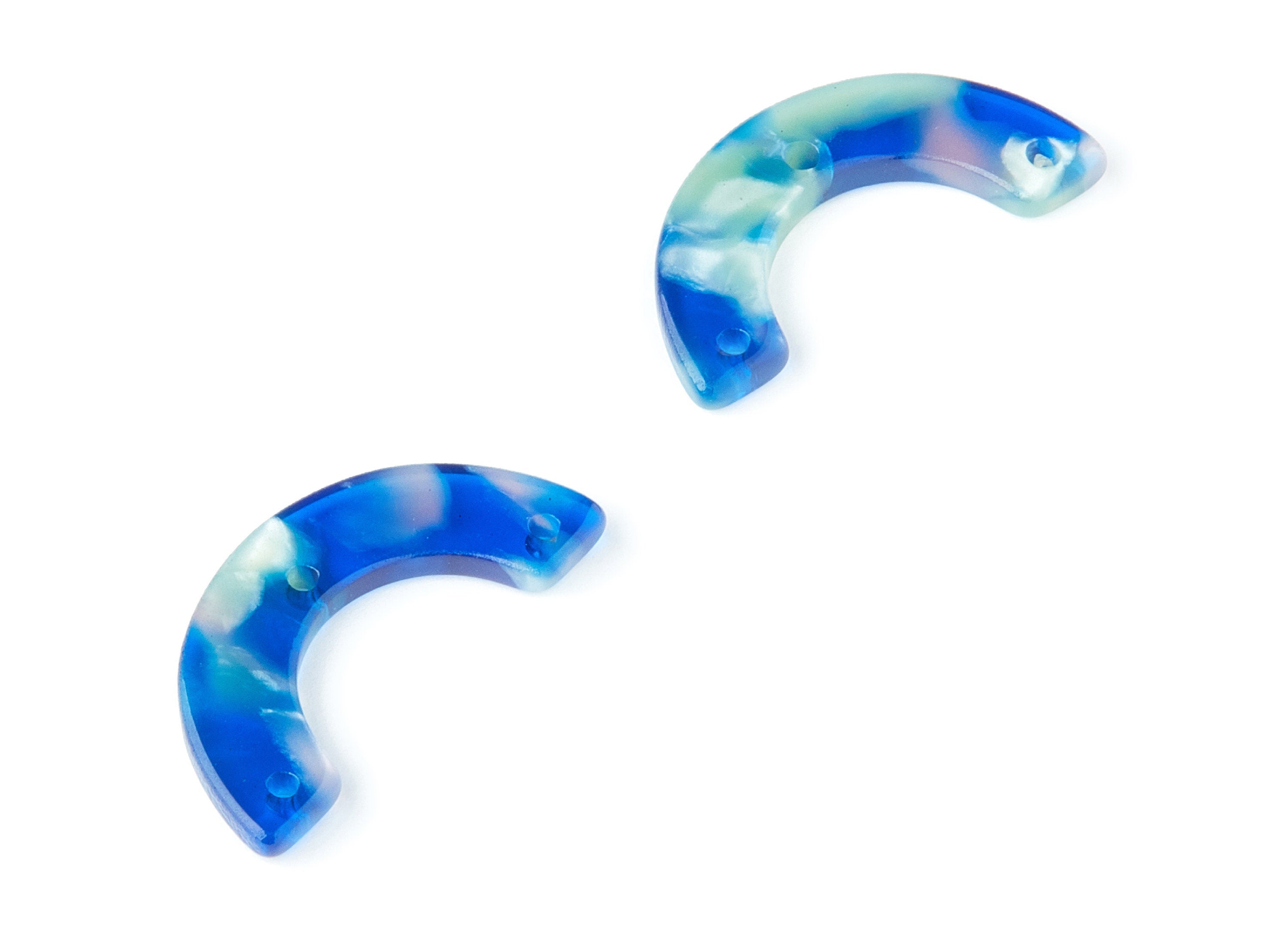 Acetate U Earring Charms - U Pendant With 3 Holes - Earring Findings - Jewelry Supplies  - Color Code: A37 - 29.36x14.47x2.72mm - AC1355C - DOMEDBAZAAR