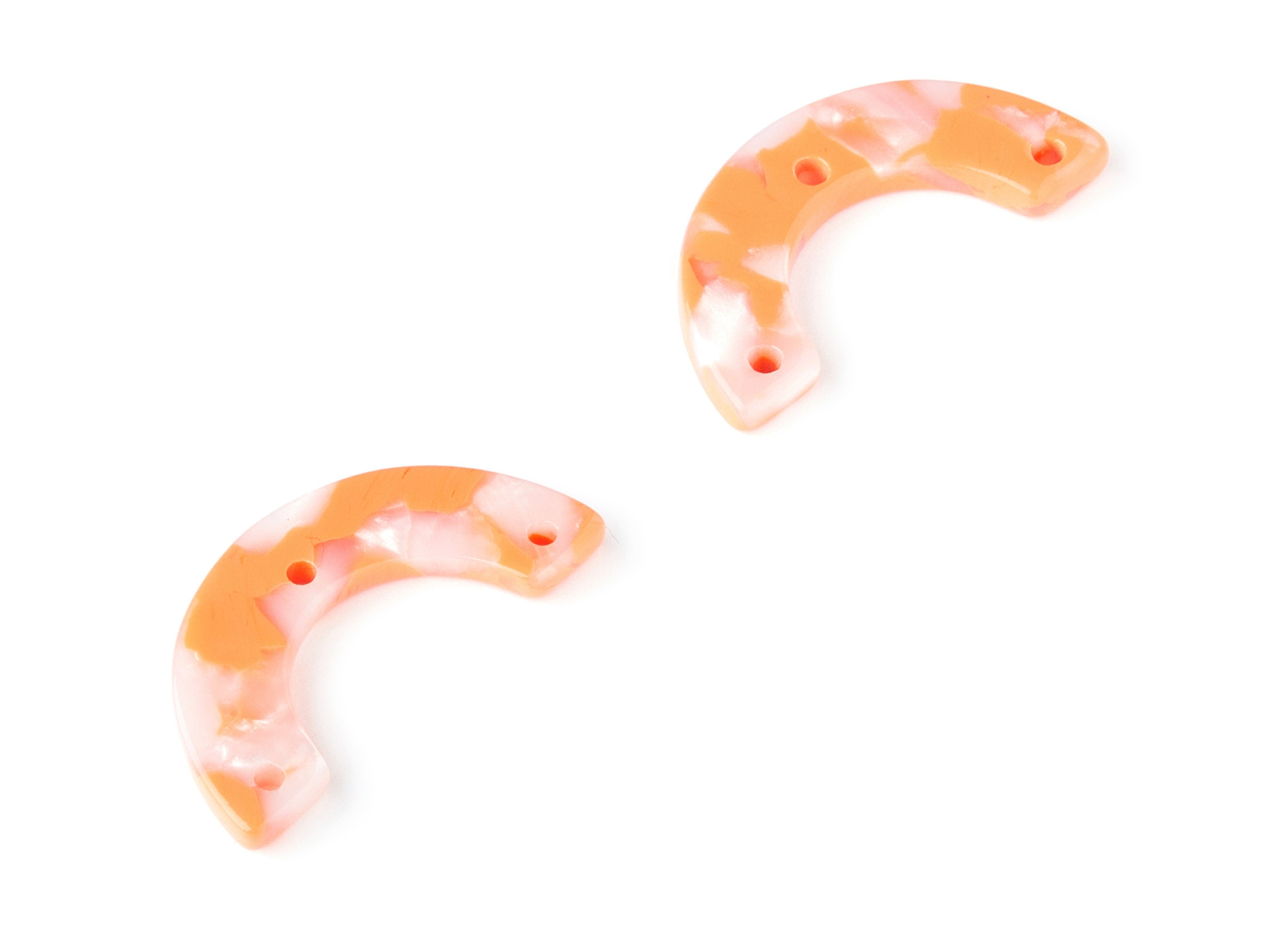 Acetate U Earring Charms - U Pendant With 3 Holes - Earring Findings - Jewelry Supplies - Color Code: A39 - 29.36x14.47x2.72mm - AC1355D - DOMEDBAZAAR