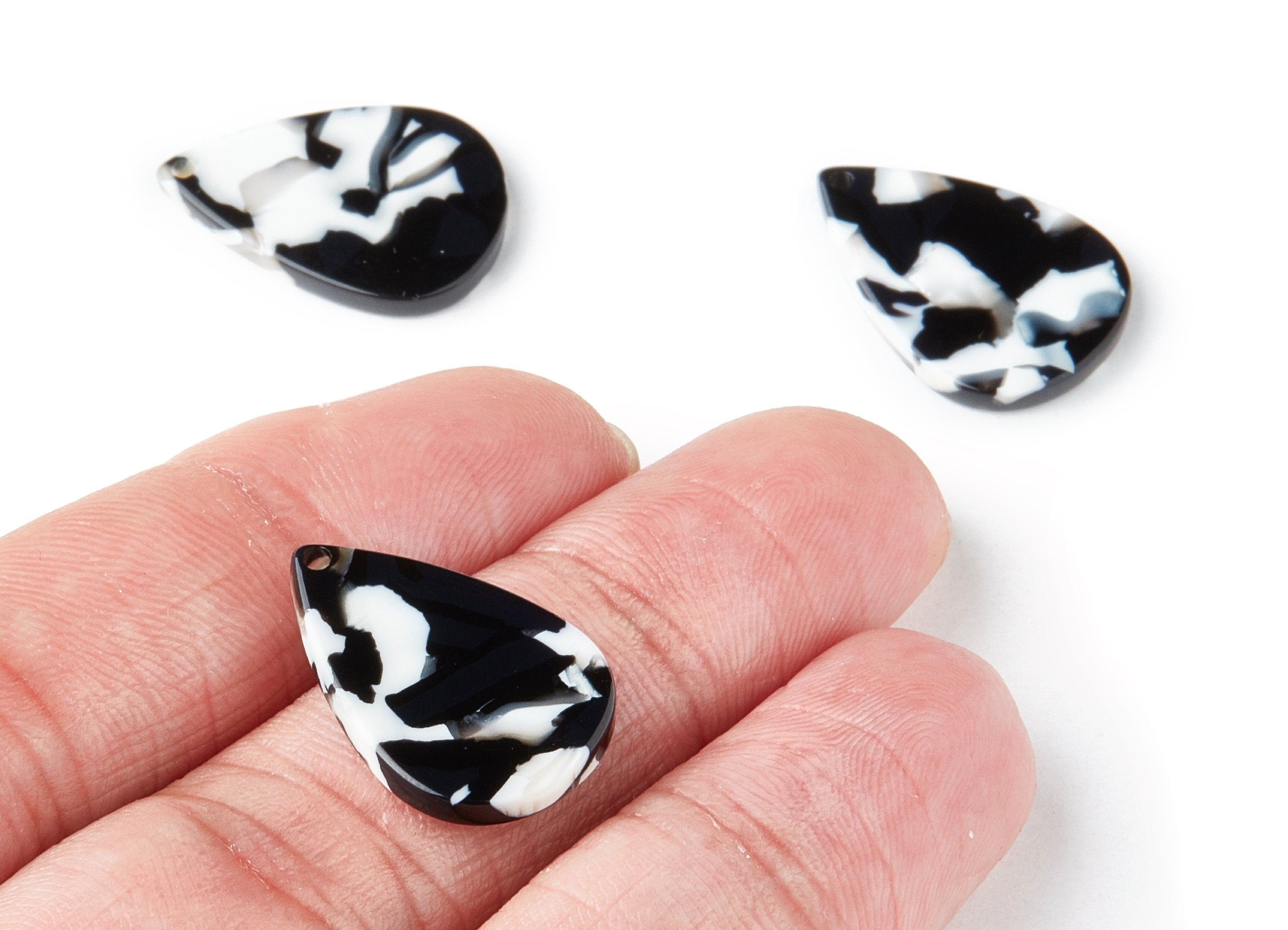 Acetate Drop Charms - Drop Earrings and Pendant - Earring Findings - Jewelry Supplies - Color Code:A17 - 21x15x2.5mm - AC1024K - DOMEDBAZAAR