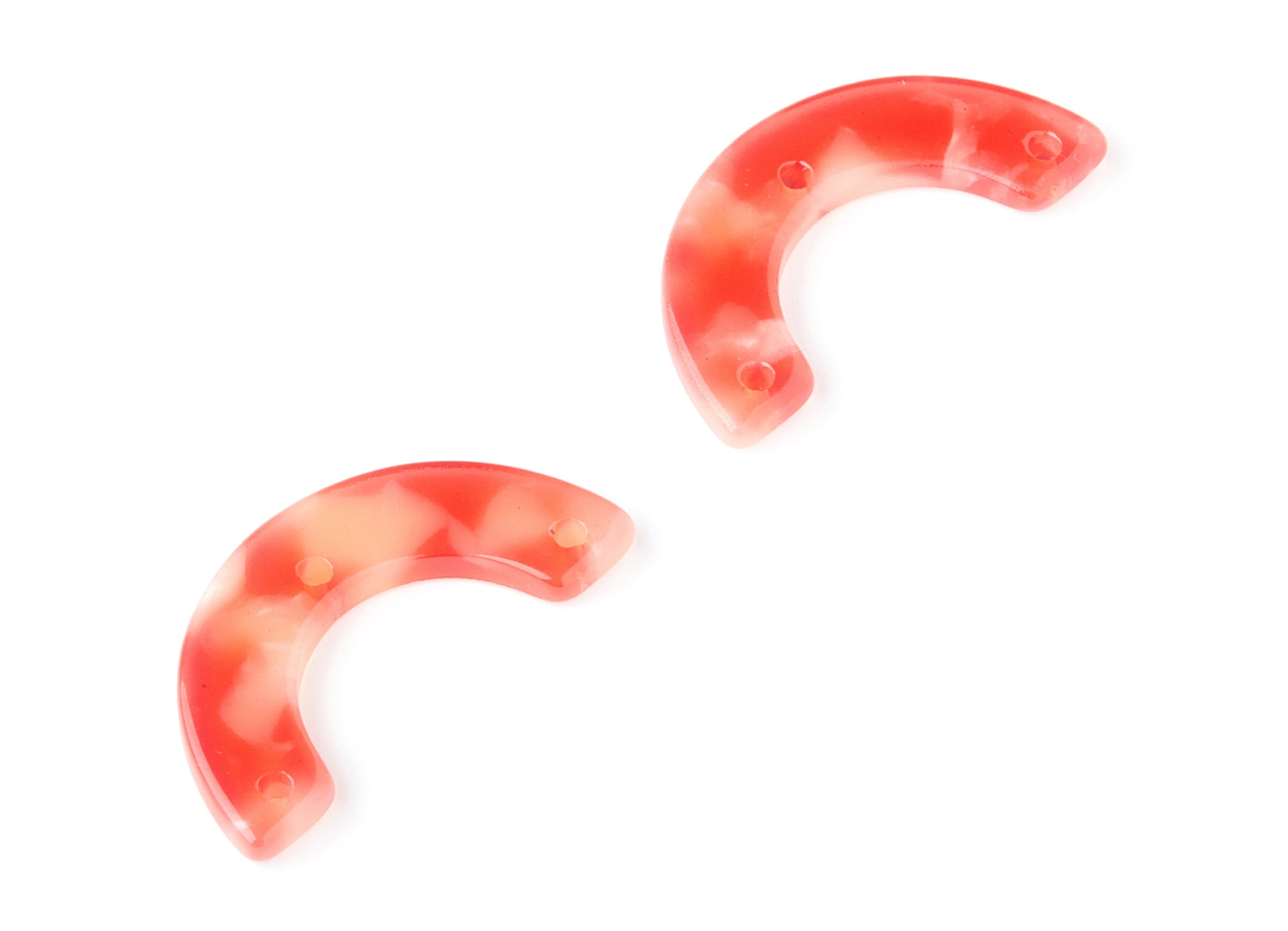 Acetate U Earring Charms - U Pendant With 3 Holes - Earring Findings - Jewelry Supplies - Color Code: A34 - 29.36x14.47x2.72mm - AC1355E - DOMEDBAZAAR