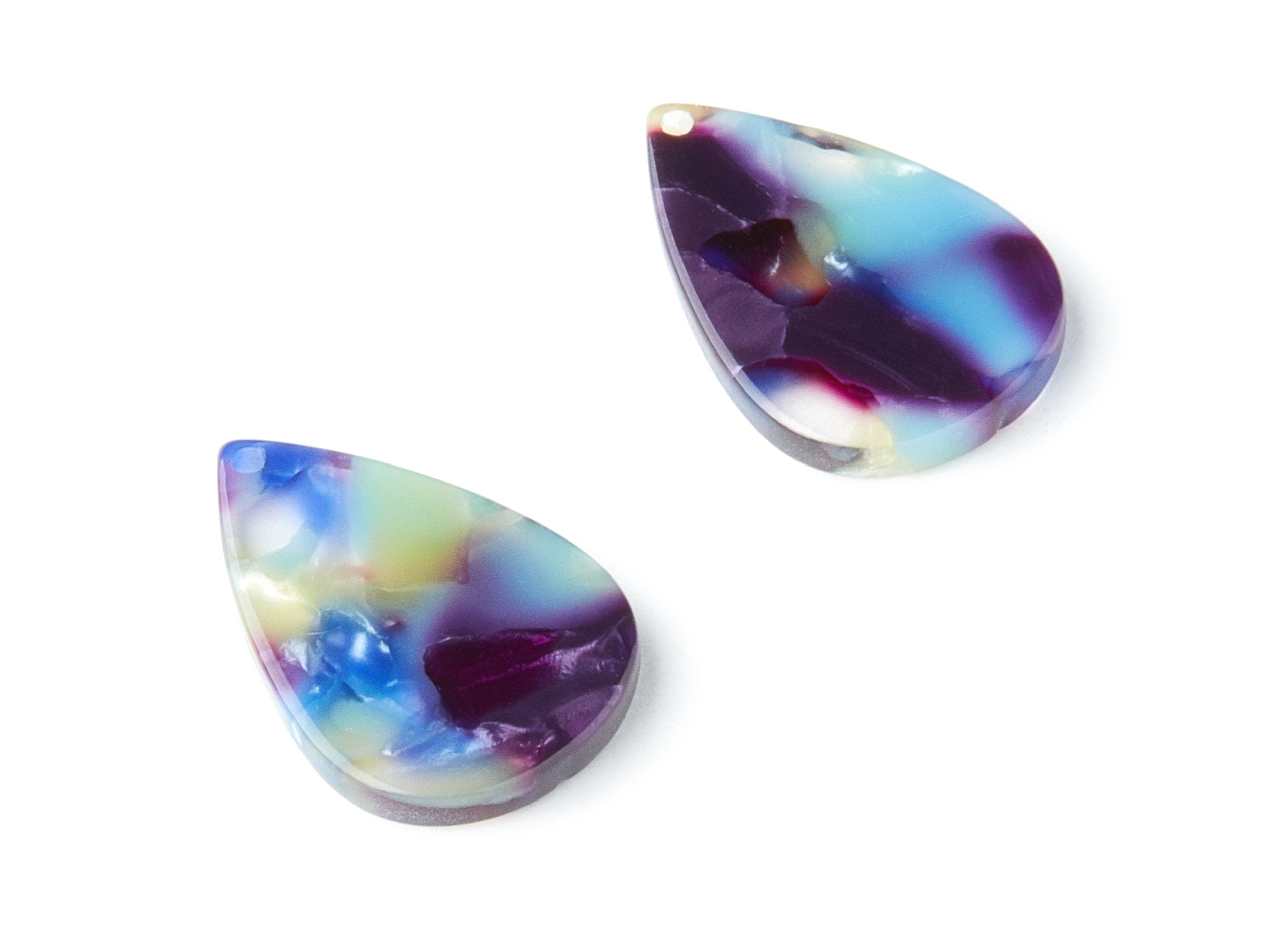 Acetate Drop Charms - Drop Earrings and Pendant - Earring Findings - Jewelry Supplies - Color Code:A23 - 21x15x2.5mm - AC1024M - DOMEDBAZAAR