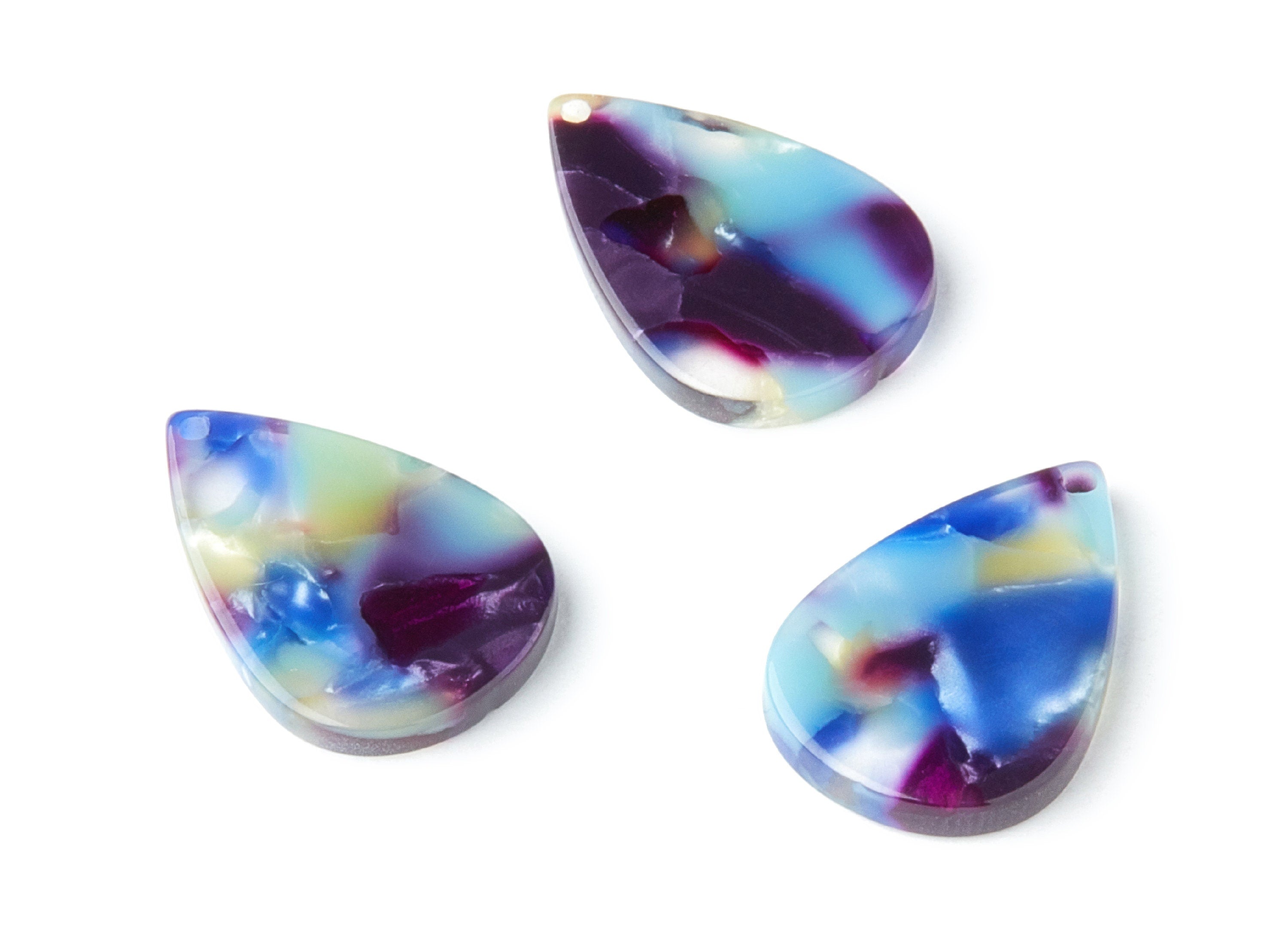 Acetate Drop Charms - Drop Earrings and Pendant - Earring Findings - Jewelry Supplies - Color Code:A23 - 21x15x2.5mm - AC1024M - DOMEDBAZAAR