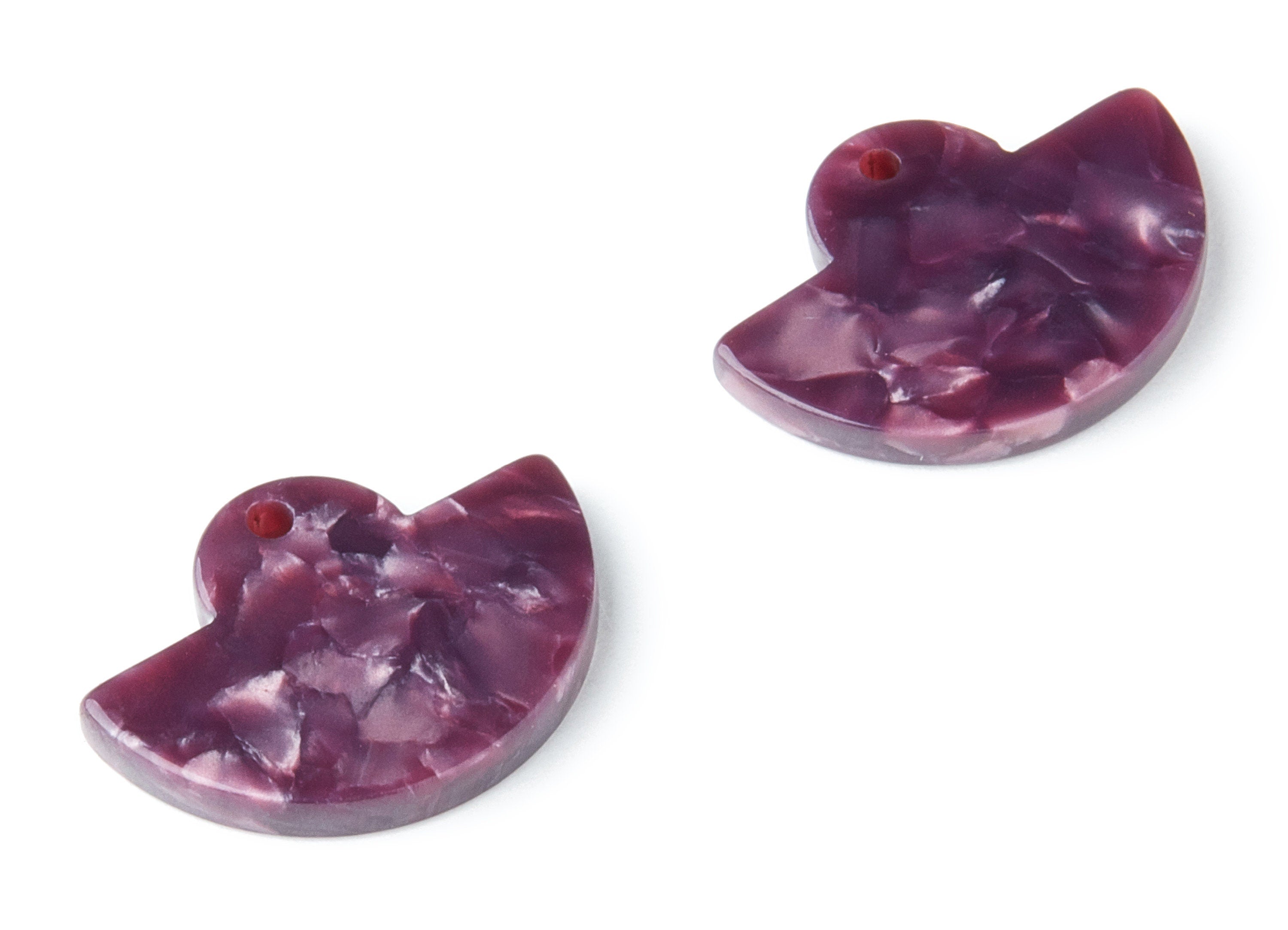 Acetate Fan Earring Charm - Acrylic Fan Pendant - Earring Findings - Jewelry Supplies - Color Code:A41 - 23.64x17.3x2.83mm - AC1376D - DOMEDBAZAAR