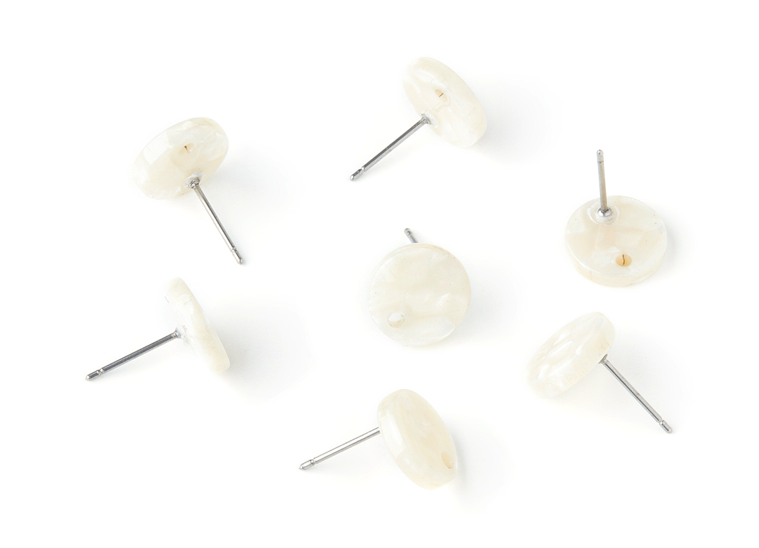 Acetate Round Earring Stud - Round Earring Post and Stud - Earring Findings - Color Code: A33 - 11.6x11.6x2.95mm - AC1139S - DOMEDBAZAAR