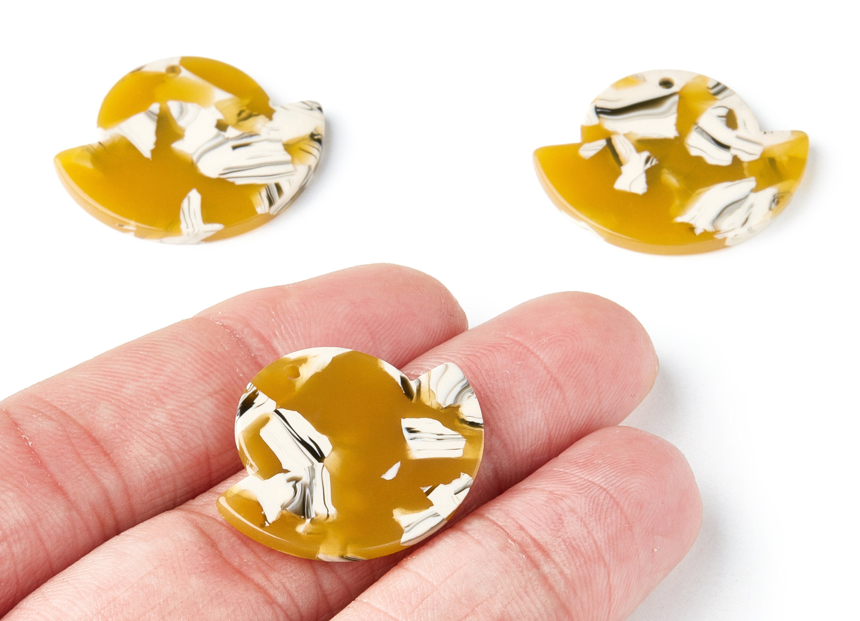 Acetate Irregular Earring Charms - Irregular Pendant - Earring Findings - Jewelry Supplies - Color Code:A14 - 28.8x23.64x2.6mm - AC1338C - DOMEDBAZAAR