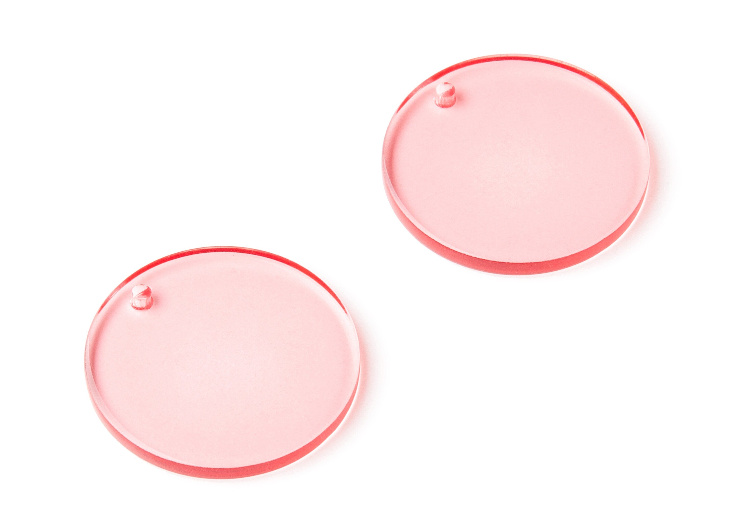 Acrylic Earring Charm - Round Acrylic Earrings - Round Pendant - 1 Hole - Color Code:A69 - 29.78x29.78x2.7mm - AC1330C - DOMEDBAZAAR