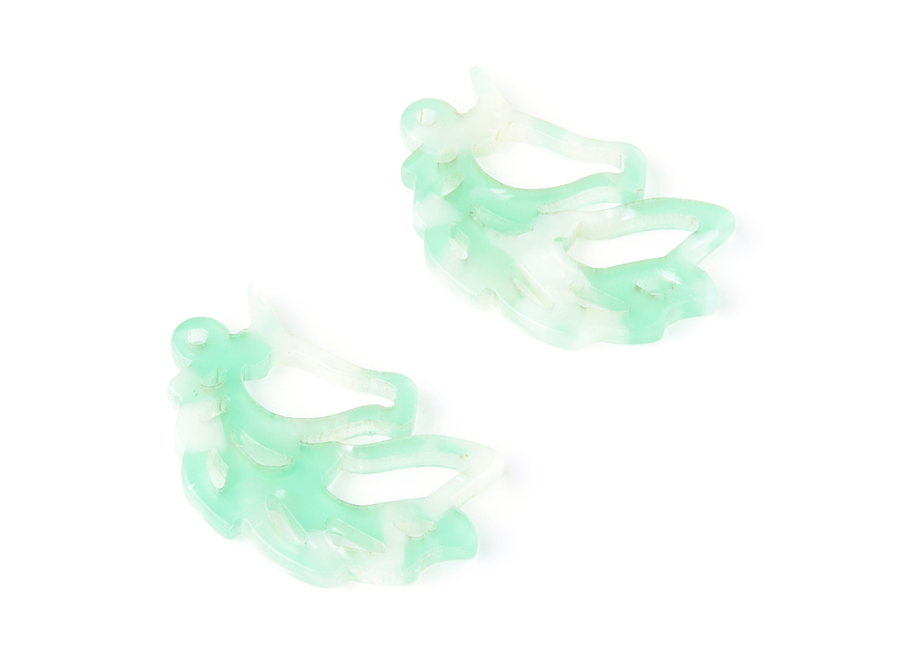 Acetate Unicorn Earring Charms - Unicorn Shaped Pendant - Earring Findings - Jewelry Supplies - Color Code:A35 - 33.14x21.6x3mm - AC1368A - DOMEDBAZAAR