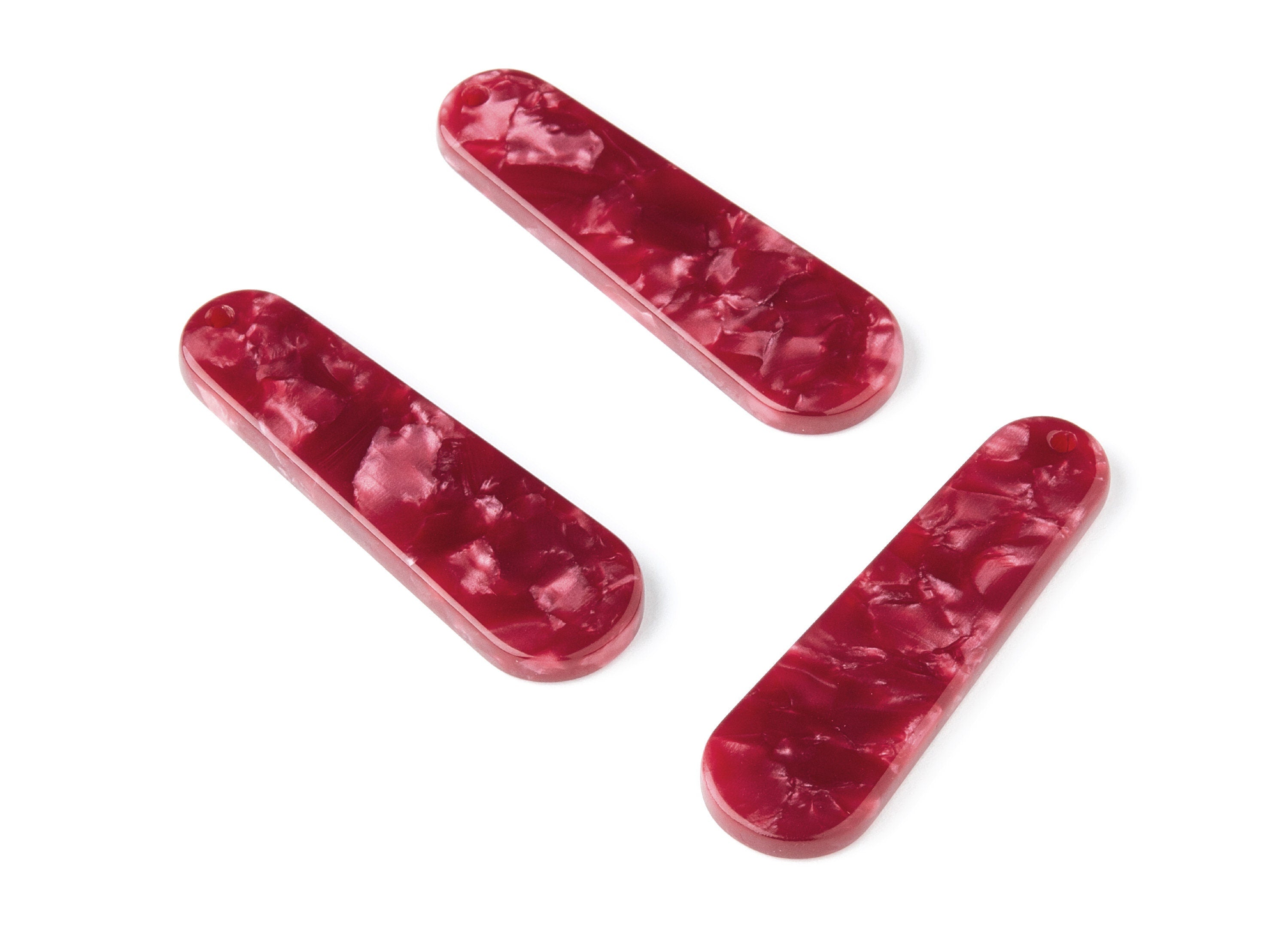 Acetate Rod Earring Charms - Rod Shaped Pendant - Earring Findings - Jewelry Supplies - Color Code: A47 - 44.73x13.74x2.78mm - AC1380N - DOMEDBAZAAR