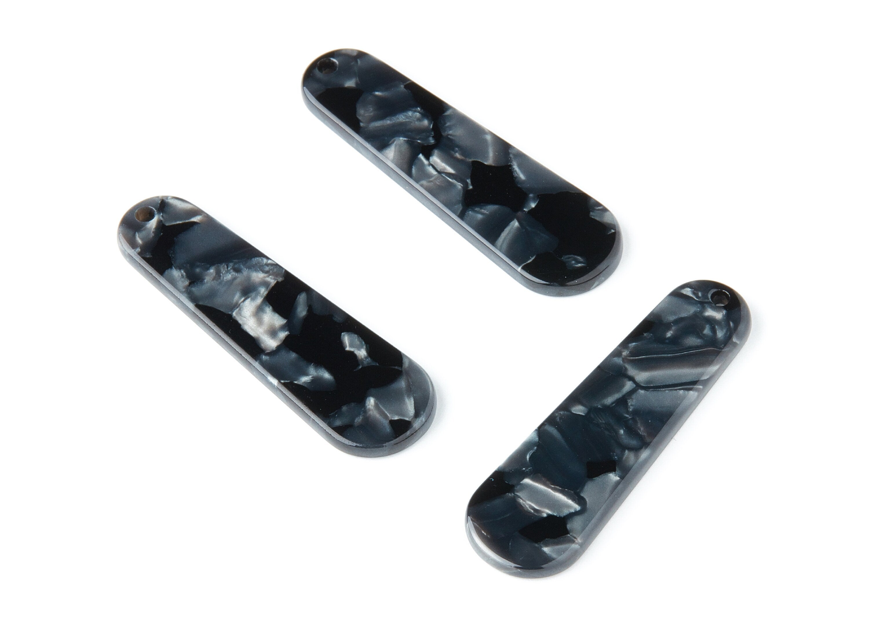 Acetate Rod Earring Charms - Rod Shaped Pendant - Earring Findings - Jewelry Supplies - Color Code: A48 - 44.73x13.74x2.78mm - AC1380S - DOMEDBAZAAR