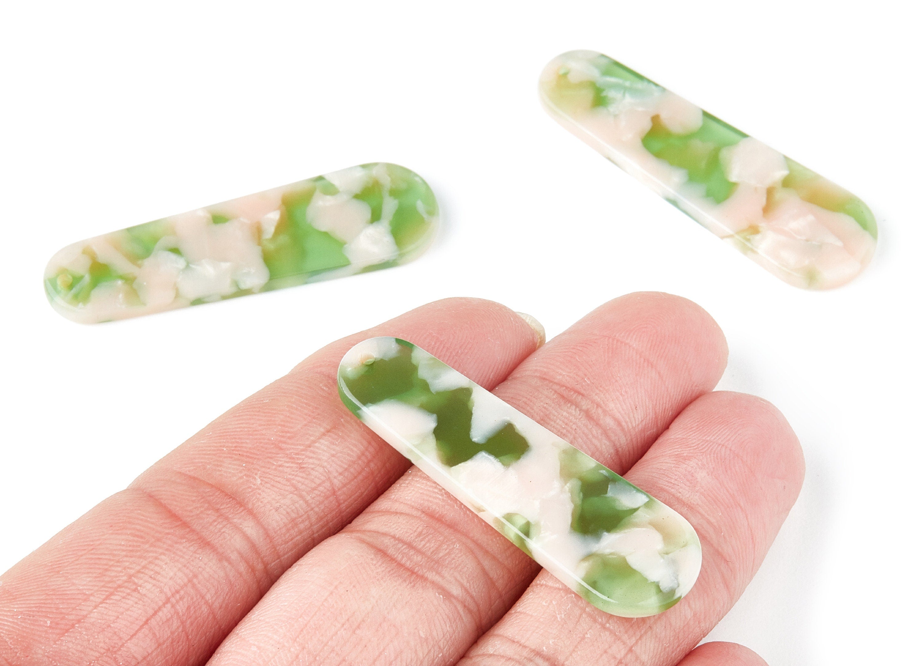 Acetate Rod Earring Charms - Rod Shaped Pendant - Earring Findings - Jewelry Supplies - Color Code: A38 - 44.73x13.74x2.78mm - AC1380V - DOMEDBAZAAR