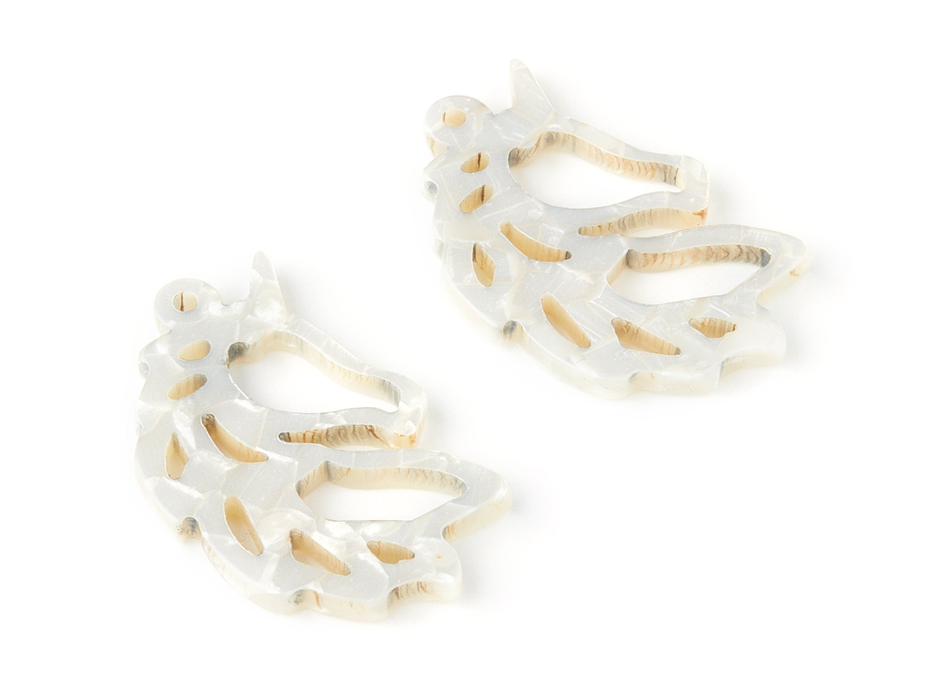 Acetate Unicorn Earring Charms - Unicorn Shaped Pendant - Earring Findings - Jewelry Supplies - Color Code:A33 - 33.14x21.6x3mm - AC1368D - DOMEDBAZAAR