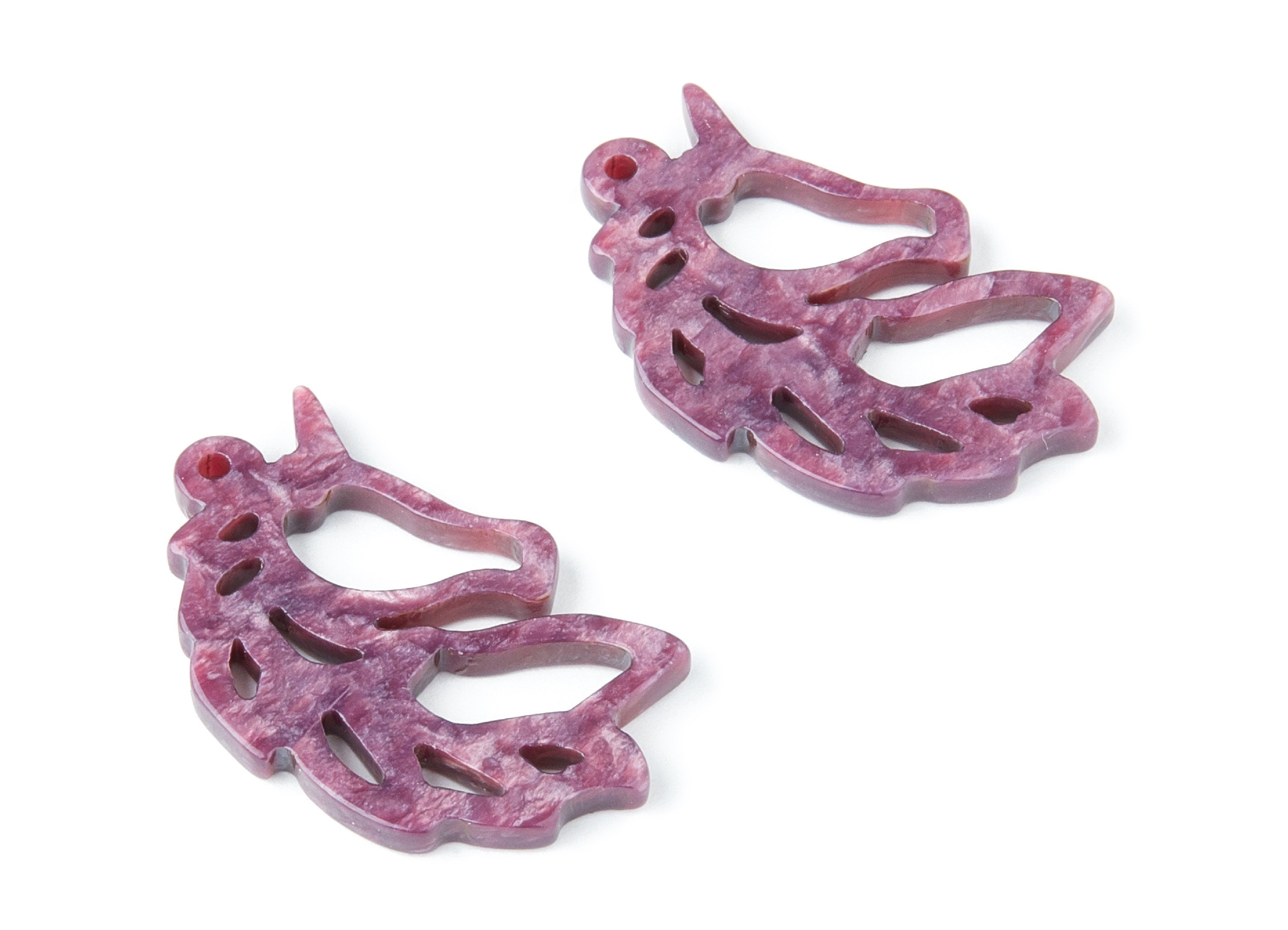 Acetate Unicorn Earring Charms - Unicorn Shaped Pendant - Earring Findings - Jewelry Supplies - Color Code:A41 - 33.14x21.6x3mm - AC1368J - DOMEDBAZAAR